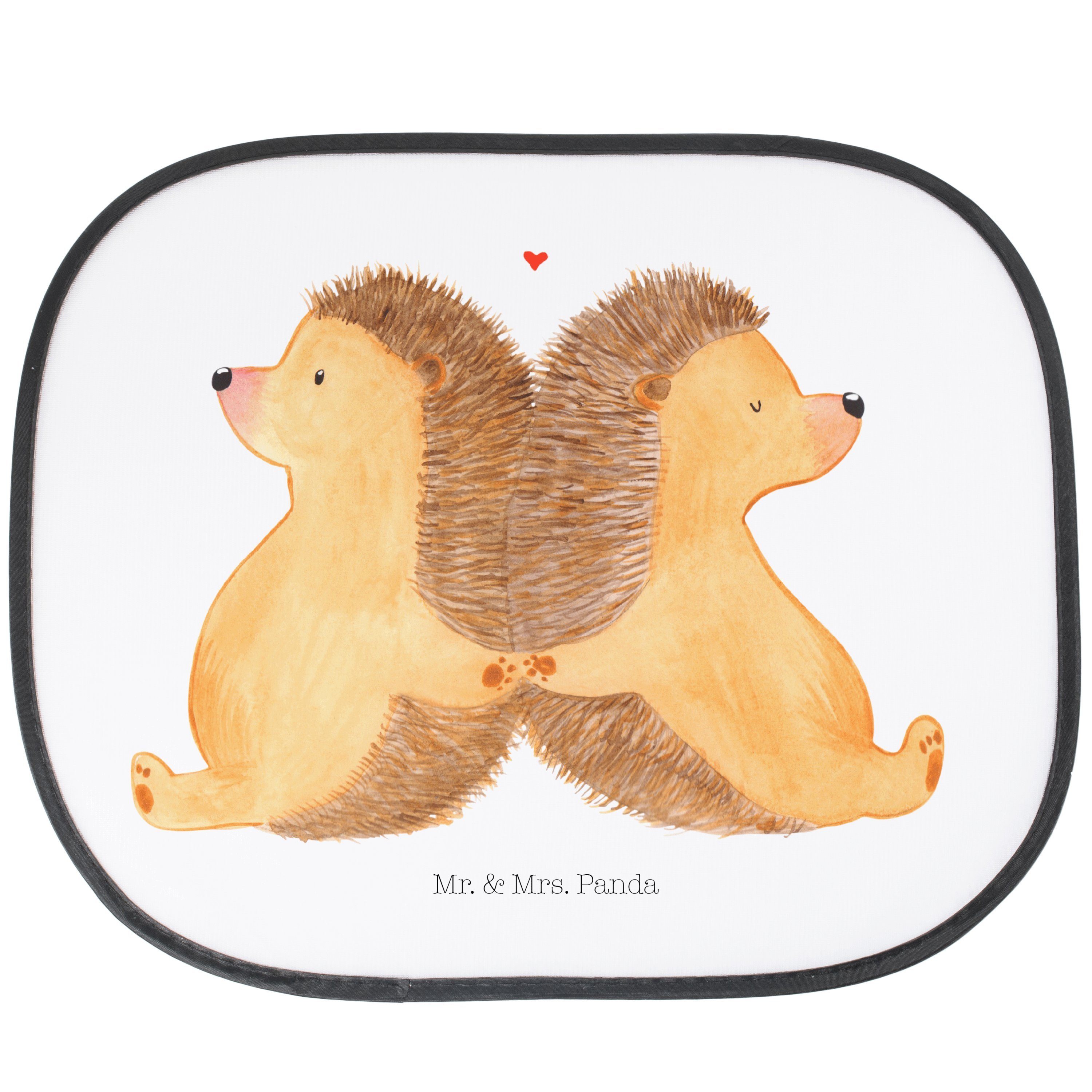 Mr. & Mrs. Panda Sonnenschutz Igel händchenhaltend Weiß Geschenk