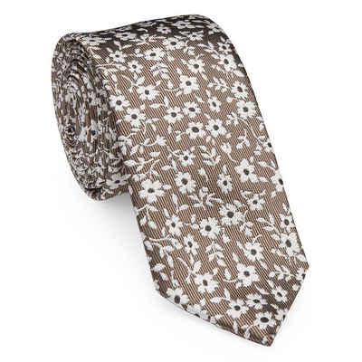 UNA Krawatte »Krawatte - Neviano - 6cm« Seide / Baumwolle