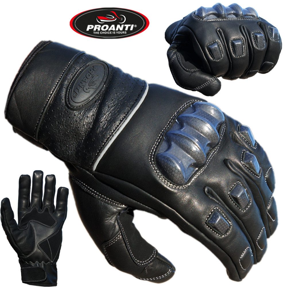 PROANTI Motorradhandschuhe PROANTI Leder Motorradhandschuhe Chopper Einsatz taktische Handschuhe