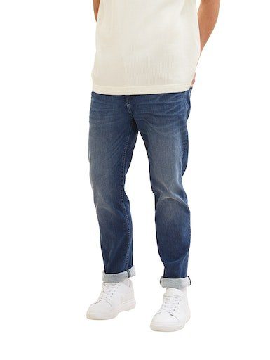 TOM TAILOR Slim-fit-Jeans mit Logostickerei stone blue