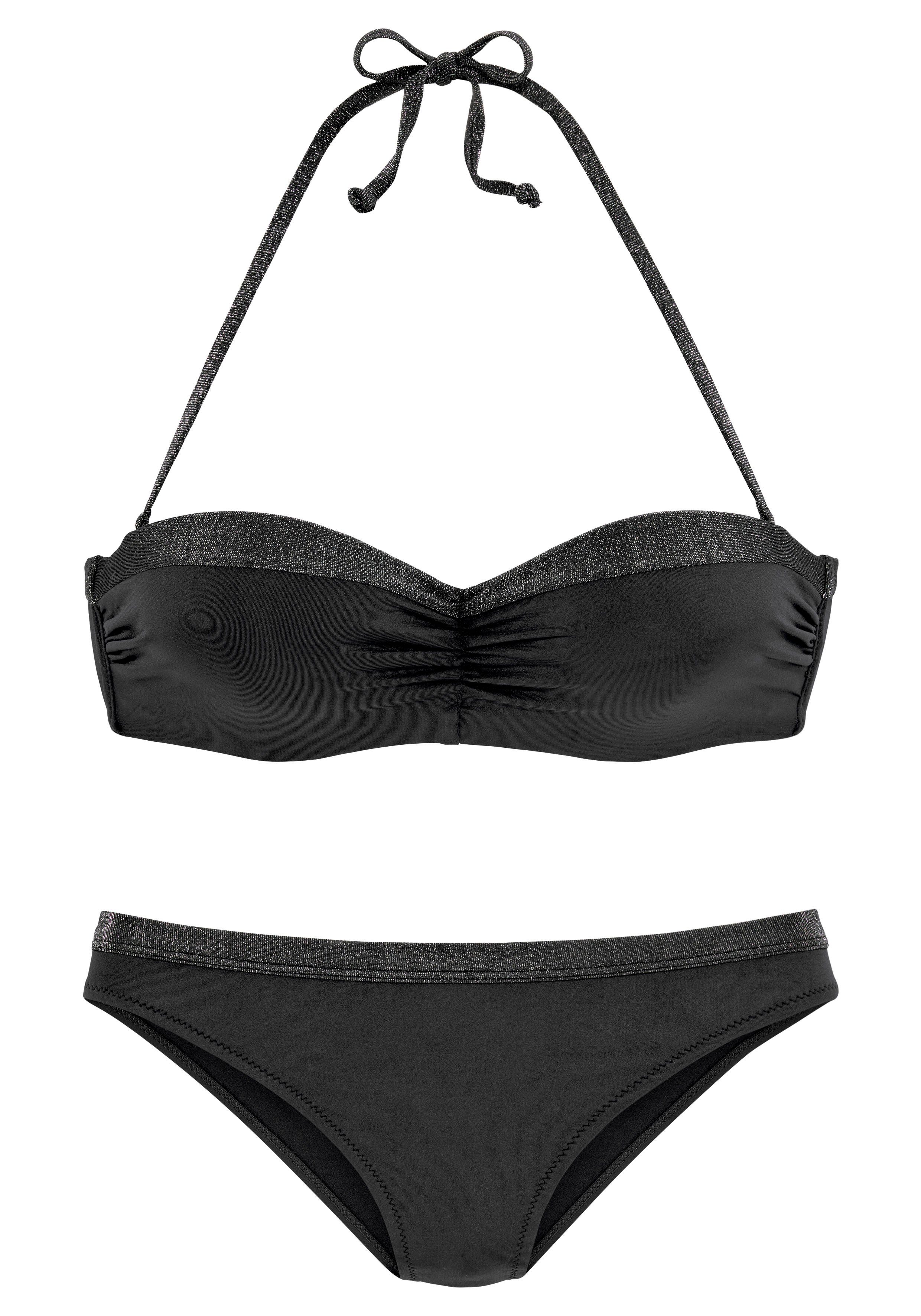 JETTE Bügel-Bandeau-Bikini mit glitzernden Einsätzen günstig online kaufen