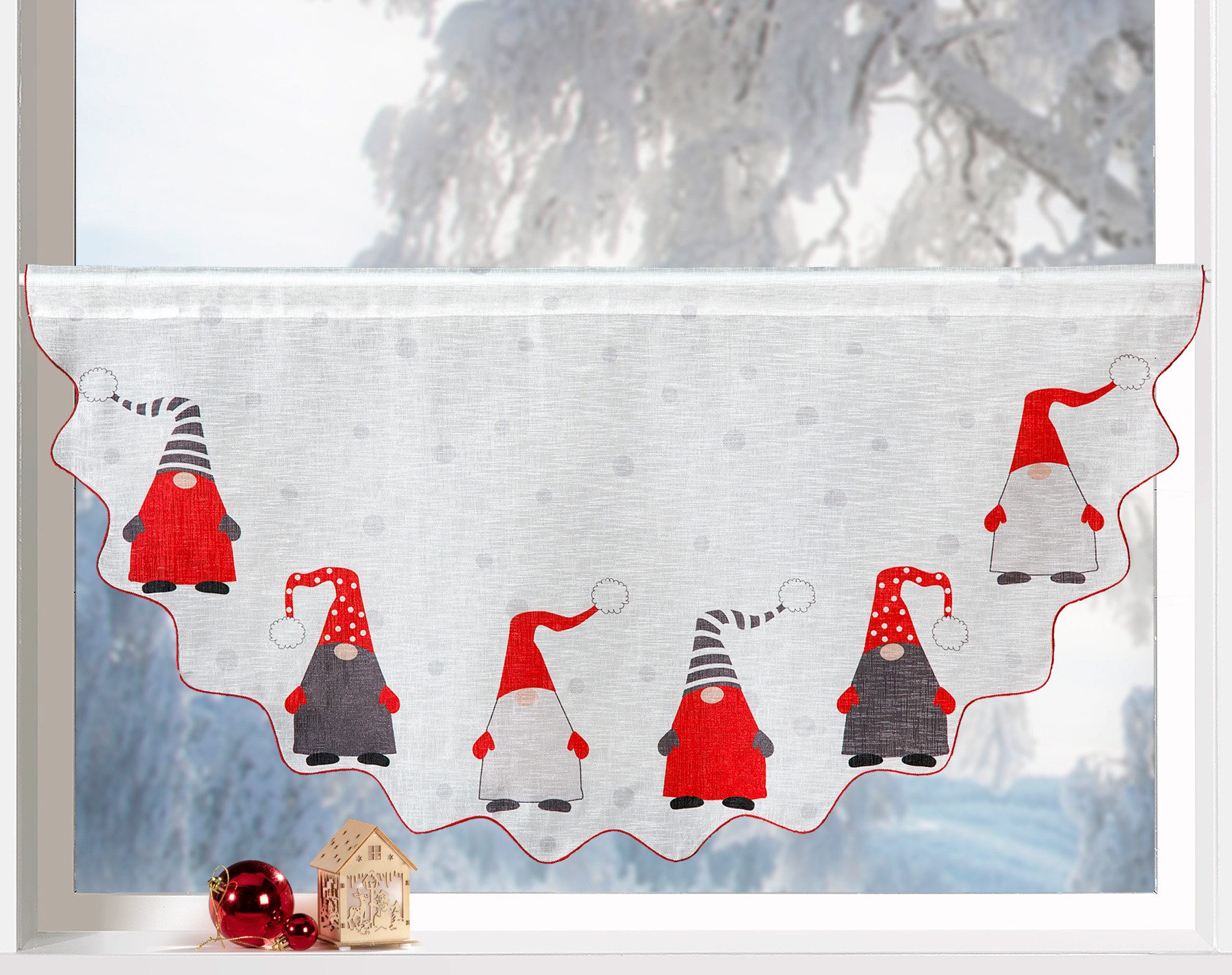 heimtexland Scheibengardine Weihnachten Fensterdeko Gardine Weihnachtsgardi günstig online kaufen