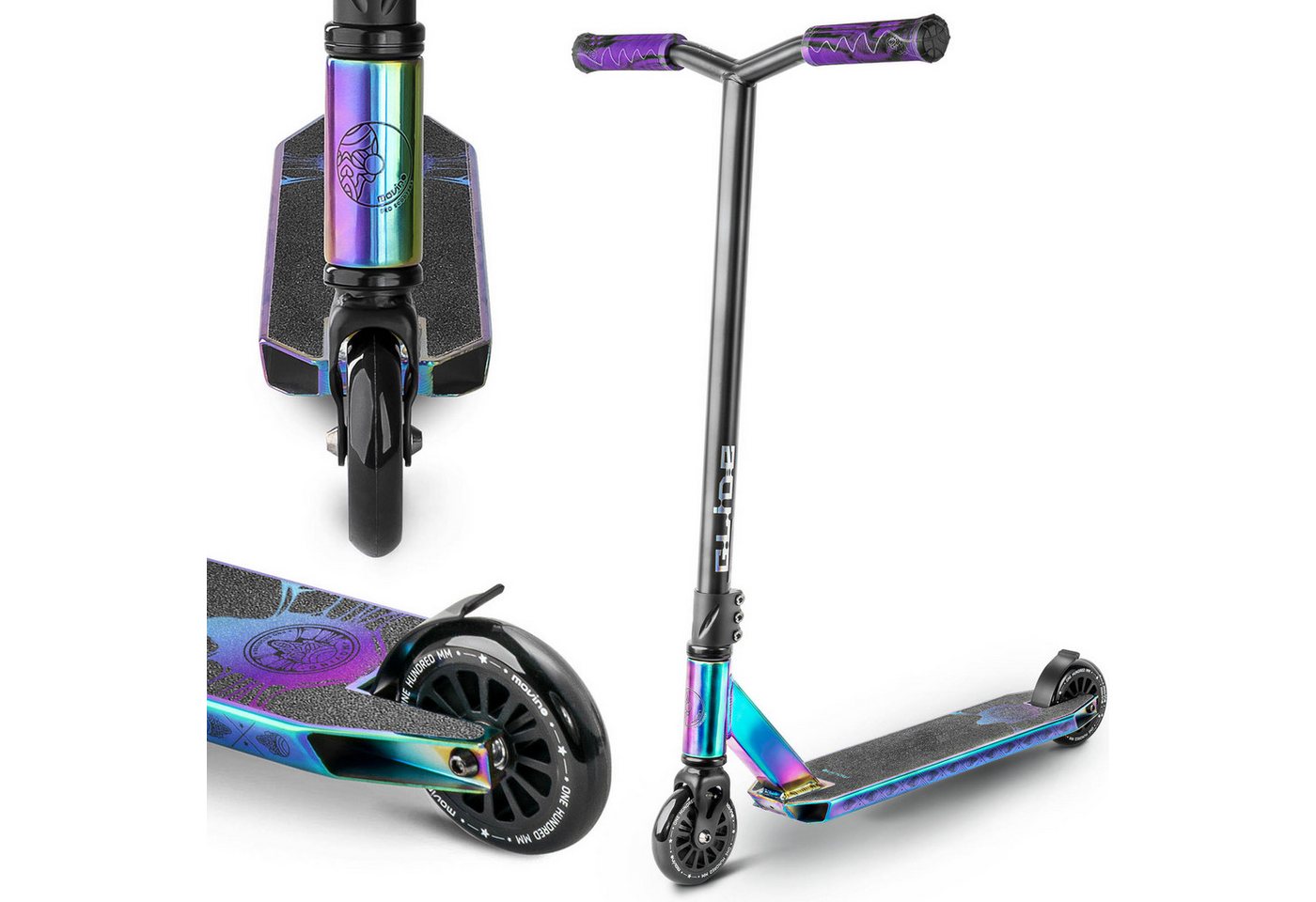 Movino Stuntscooter MOVINO GLIDE Skatepark leicht 3,3kg ABEC-9 IHC