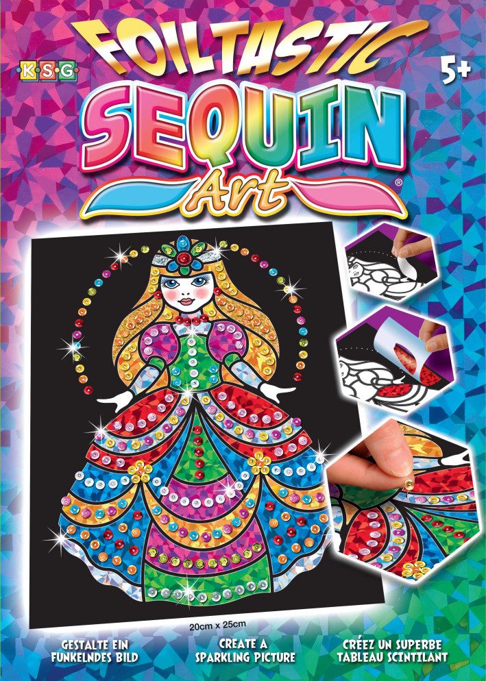 MAMMUT Spiel und Geschenk Kreativset Sequin Art Foilastic Prinzessin