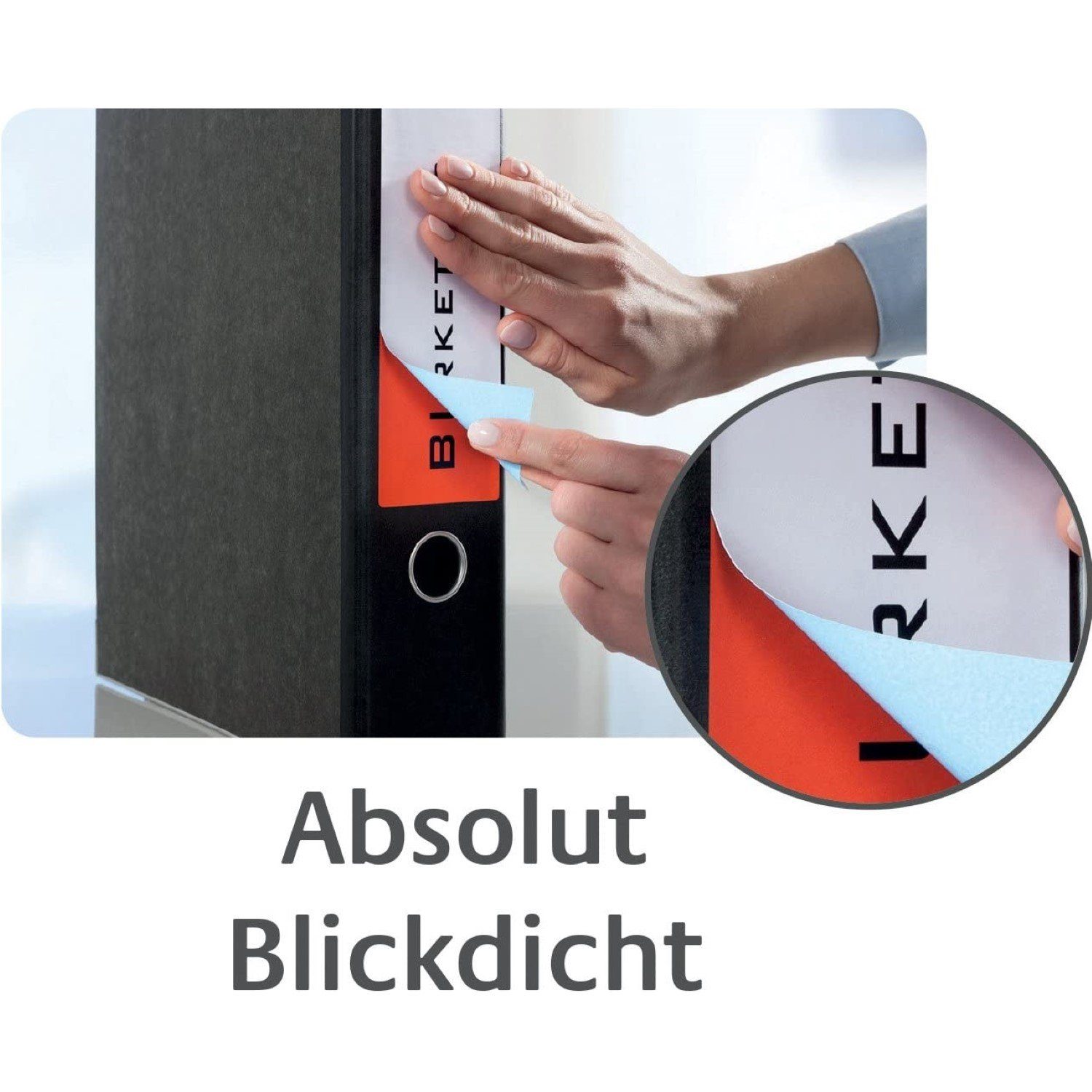 Avery Zweckform Etiketten 10x Ordner-Etiketten A4 Breit Lang Rot, A4 Ordnerrücken Rückenschilder Ordner-Aufkleber – Bild 5 von 5