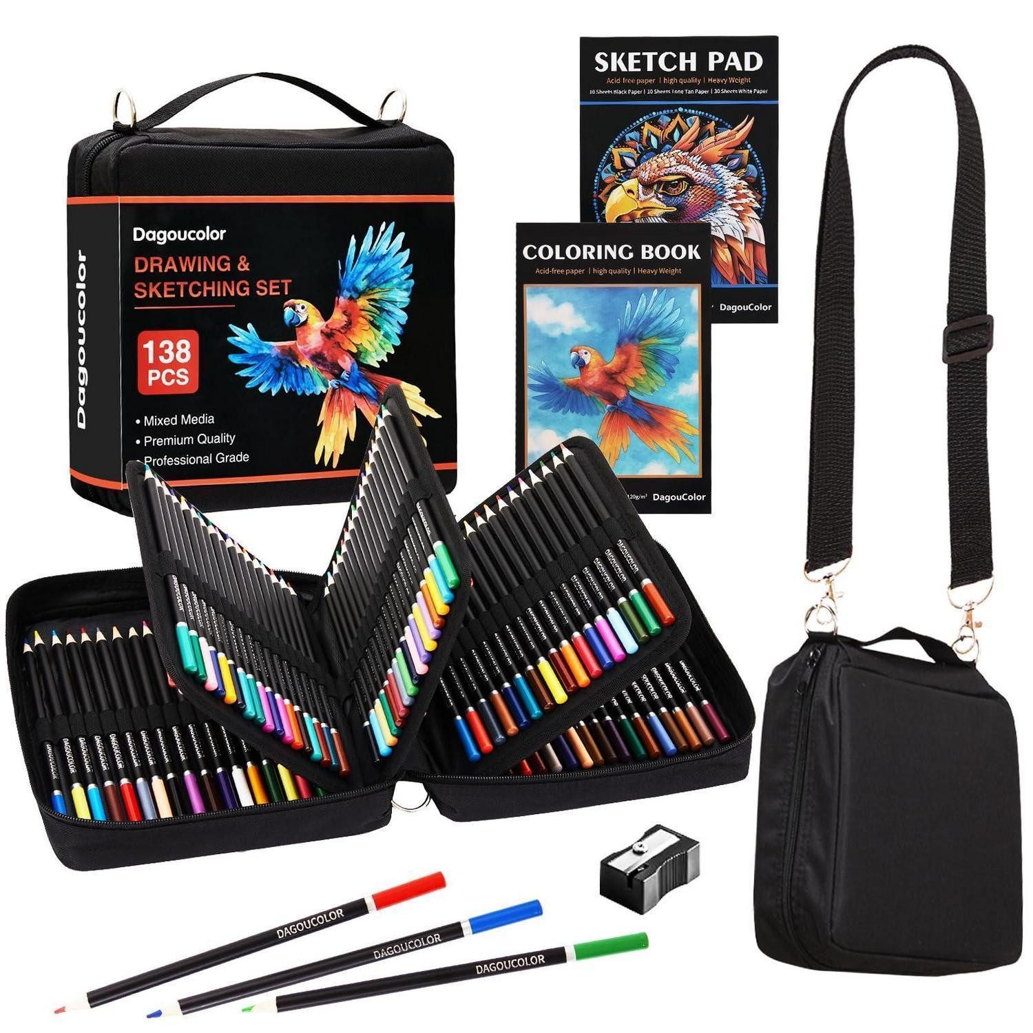 LuxusKollektion Buntstift Zeichnungsbleistifte Tasche 138er Set