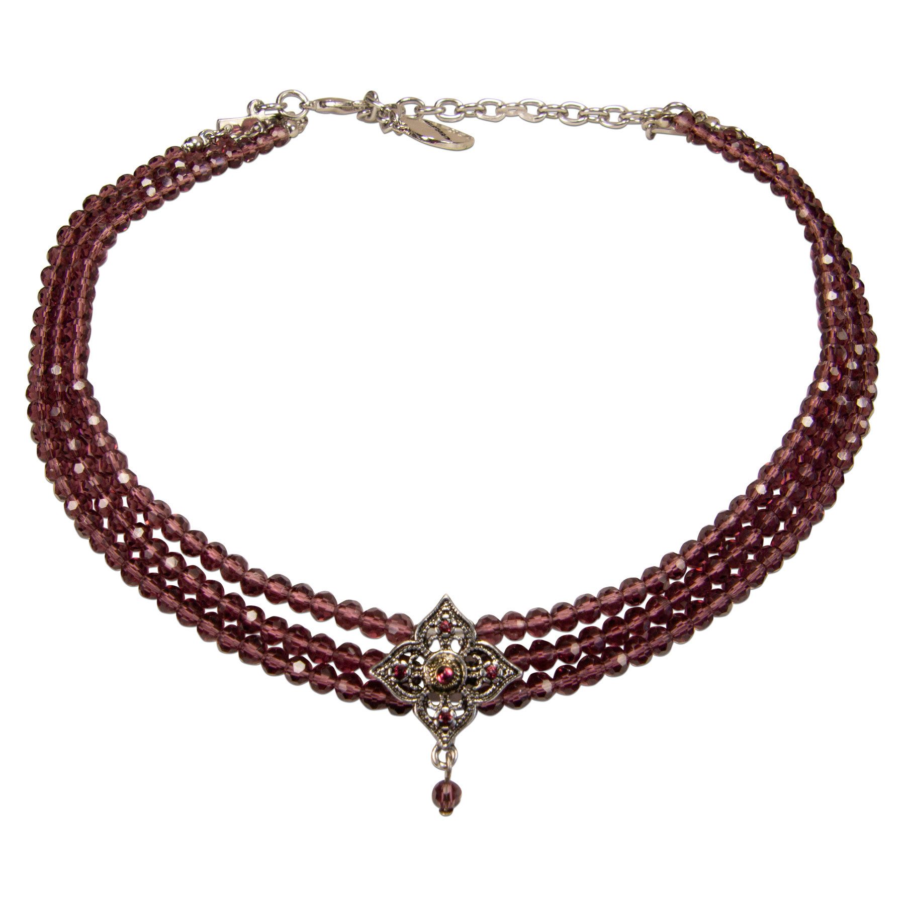 Collier Trachten-Perlen-Kropfkette Louisa (beere)