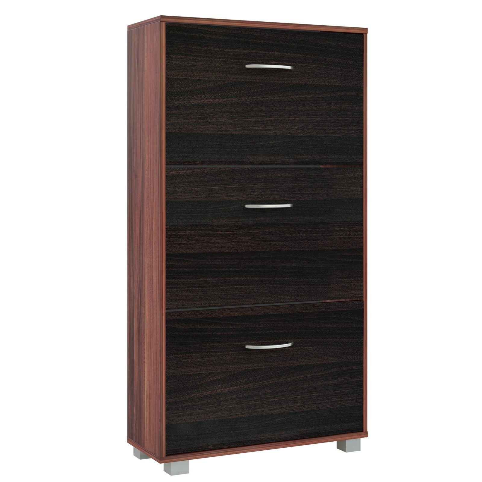 Casaria Schuhschrank (1-St) für 18 Paar Schuhe 3 Klappen Verstellbar 115x60x25cm Kippsicherung