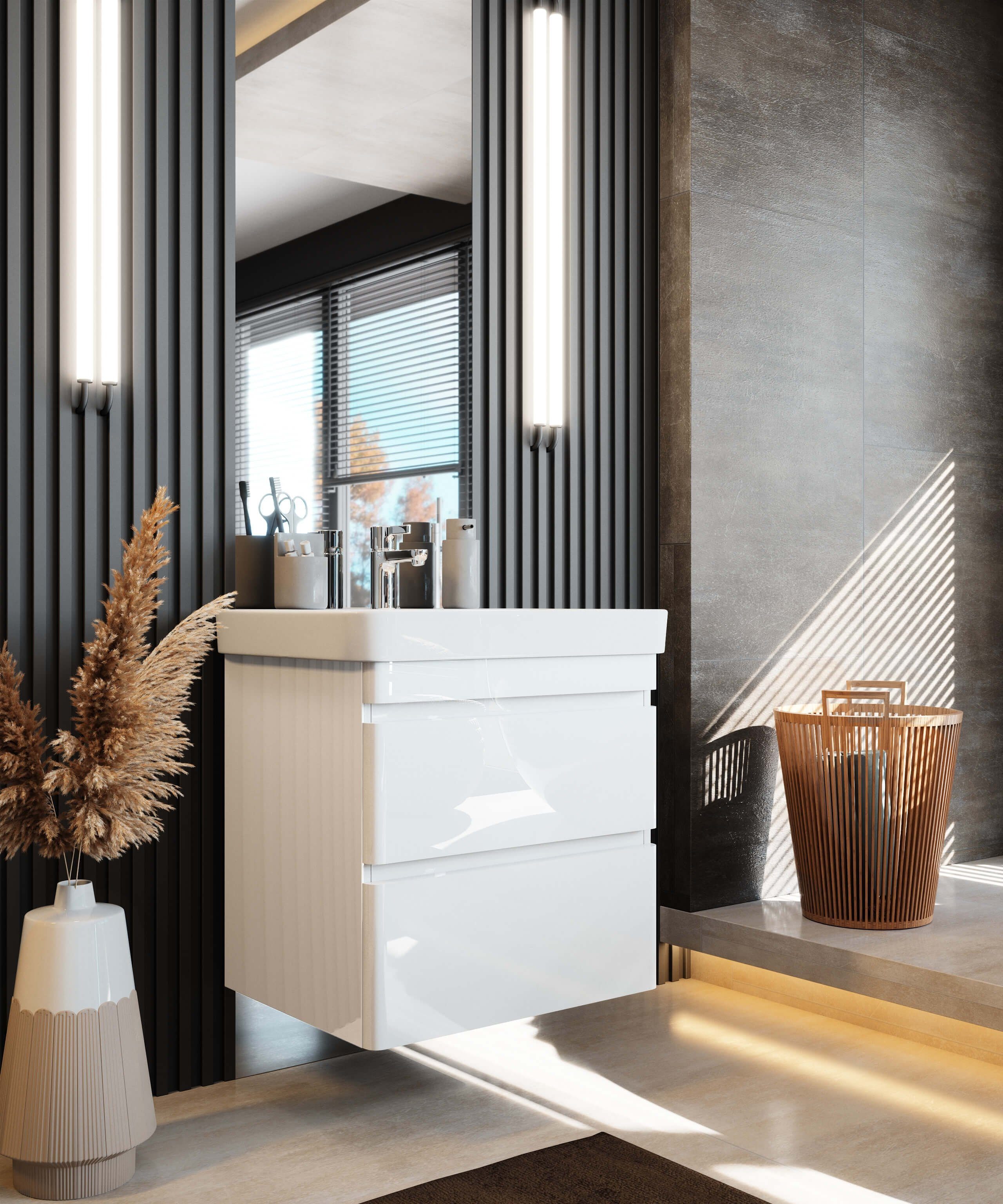 Newroom Waschtisch Axina, Waschbeckenunterschrank inkl. Waschbecken lackier günstig online kaufen