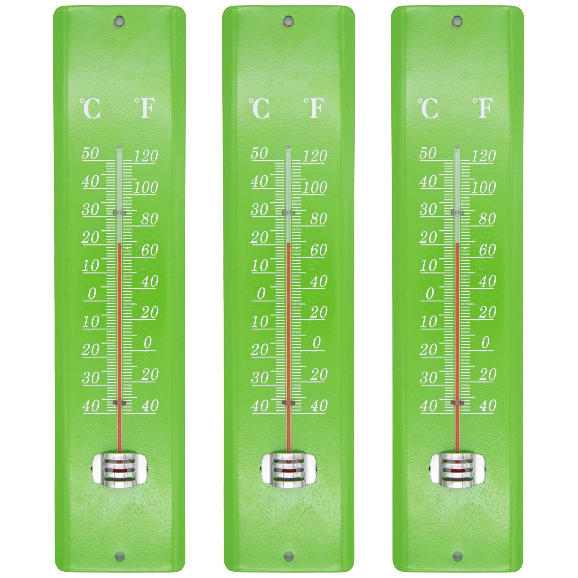 3er Set Thermometer Außen Innen Garten Außenthermometer analog  Gartenthermometer
