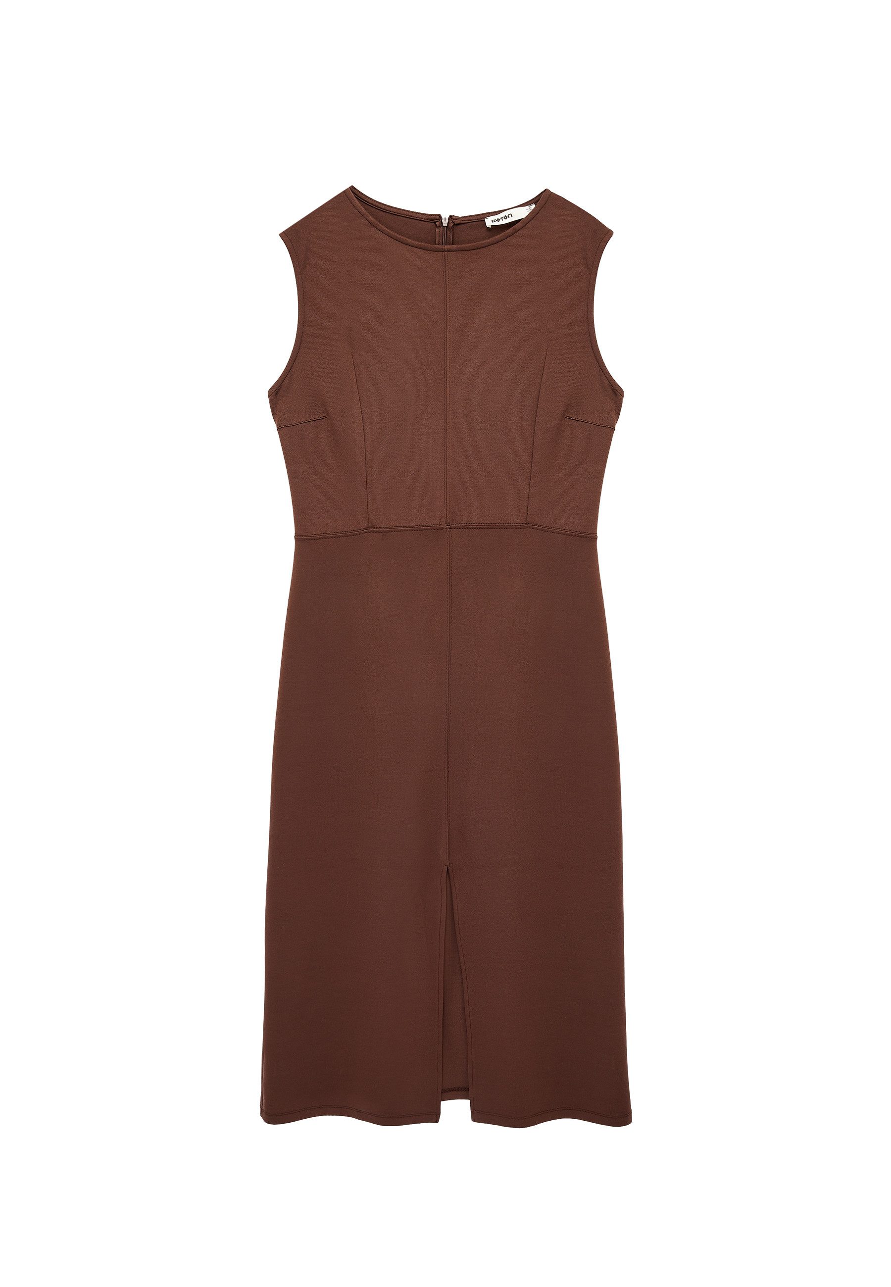 Badekleid Mit Vorderem Schlitzdetail Bodycon Kleid Midikleid