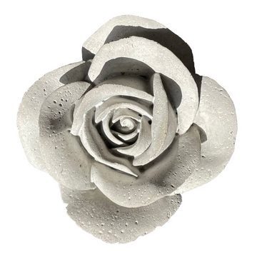 ZGM Gartenfigur Betonfigur Rose ROSA, handgefertigte Dekoration für Garten und Haus