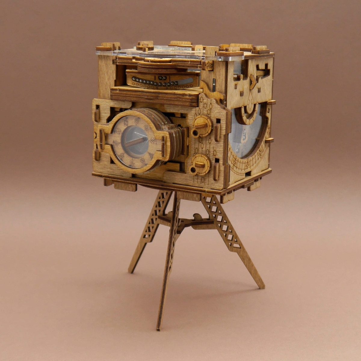 iDventure Spiel SHERLOCK´S CAMERA - edle Escape Cluebox, 3D-Puzzle, Holzspiel