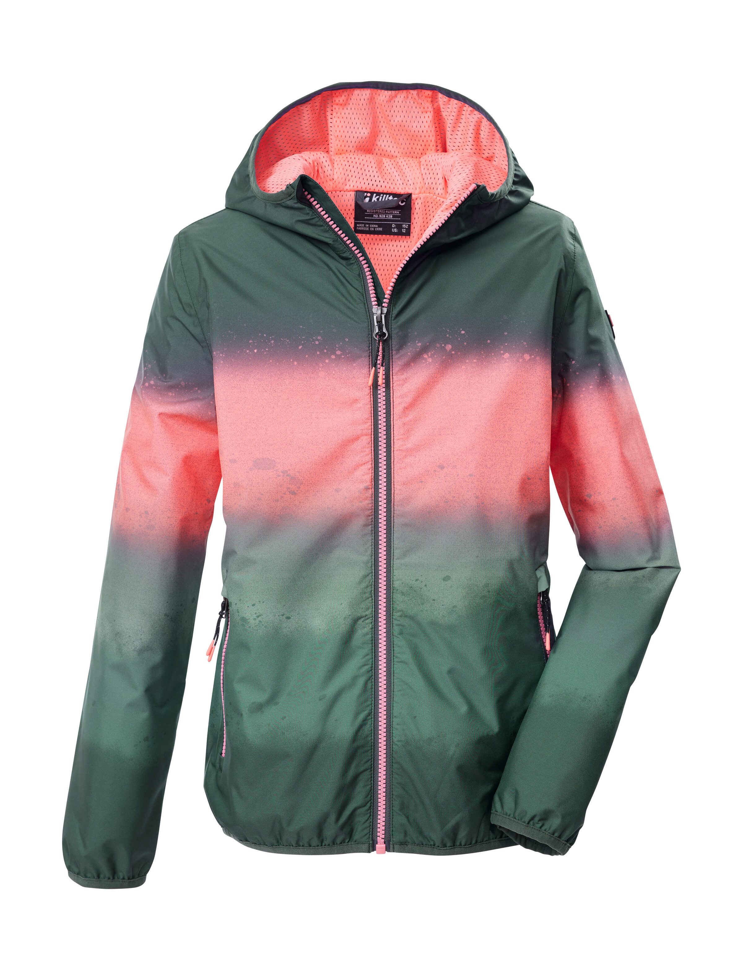 Killtec KOS 155 GRLS JCKT Leichte, wetterfeste Mädchenjacke mit All-Over-Print