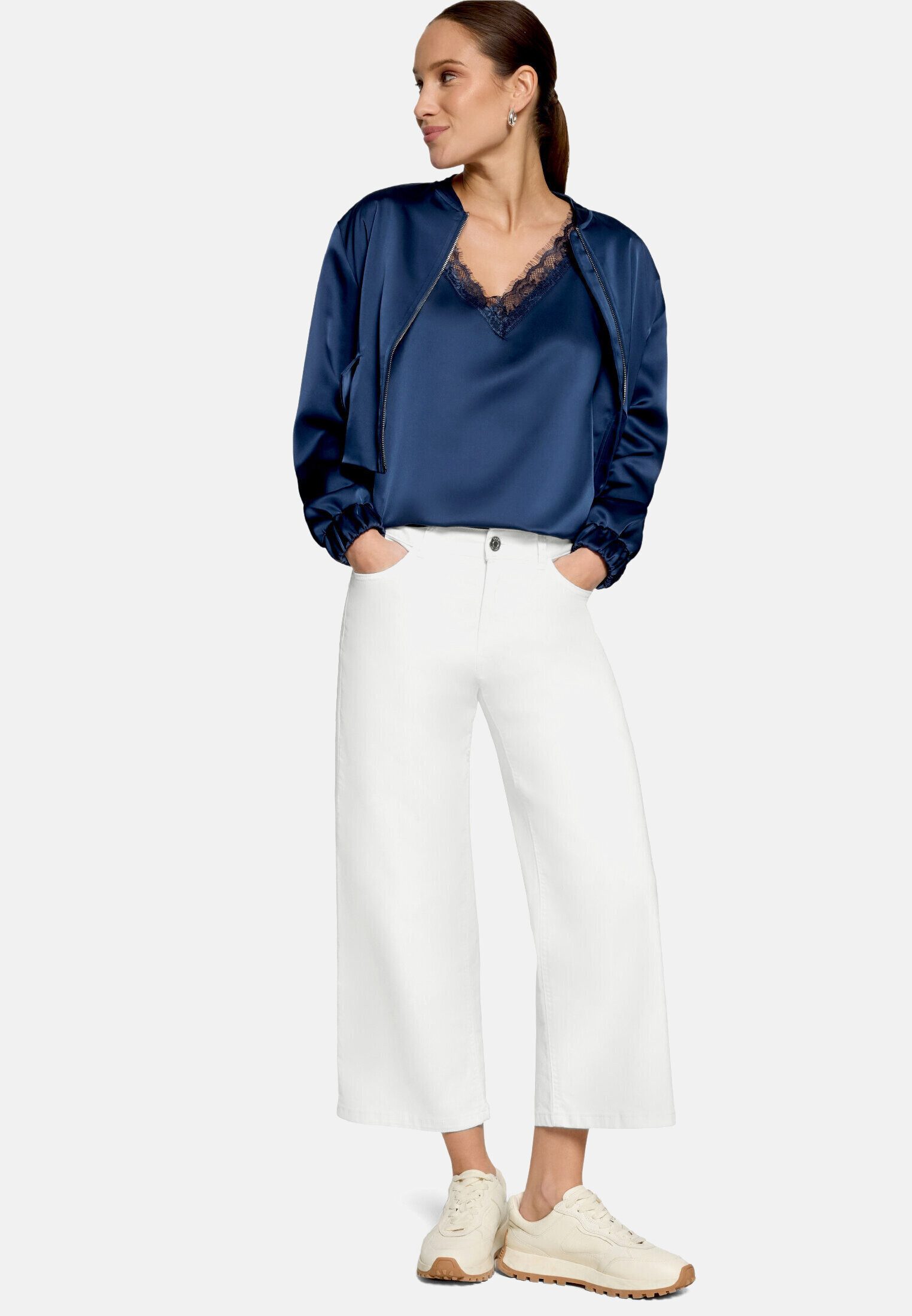Zero Blusentop Damen mit V-Ausschnitt