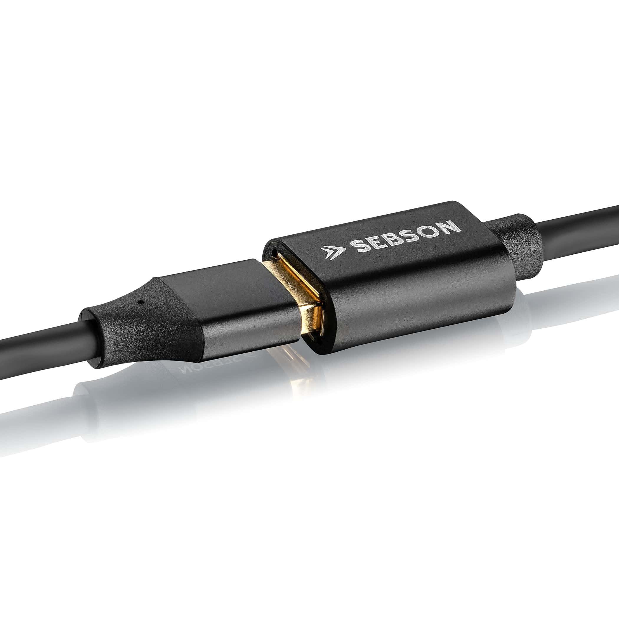 SEBSON USB Verlängerung 3m - A Stecker/A Buchse - USB3.0 Datenkabel 5 Gbit/s USB-Kabel, (300 cm) – Bild 3 von 5