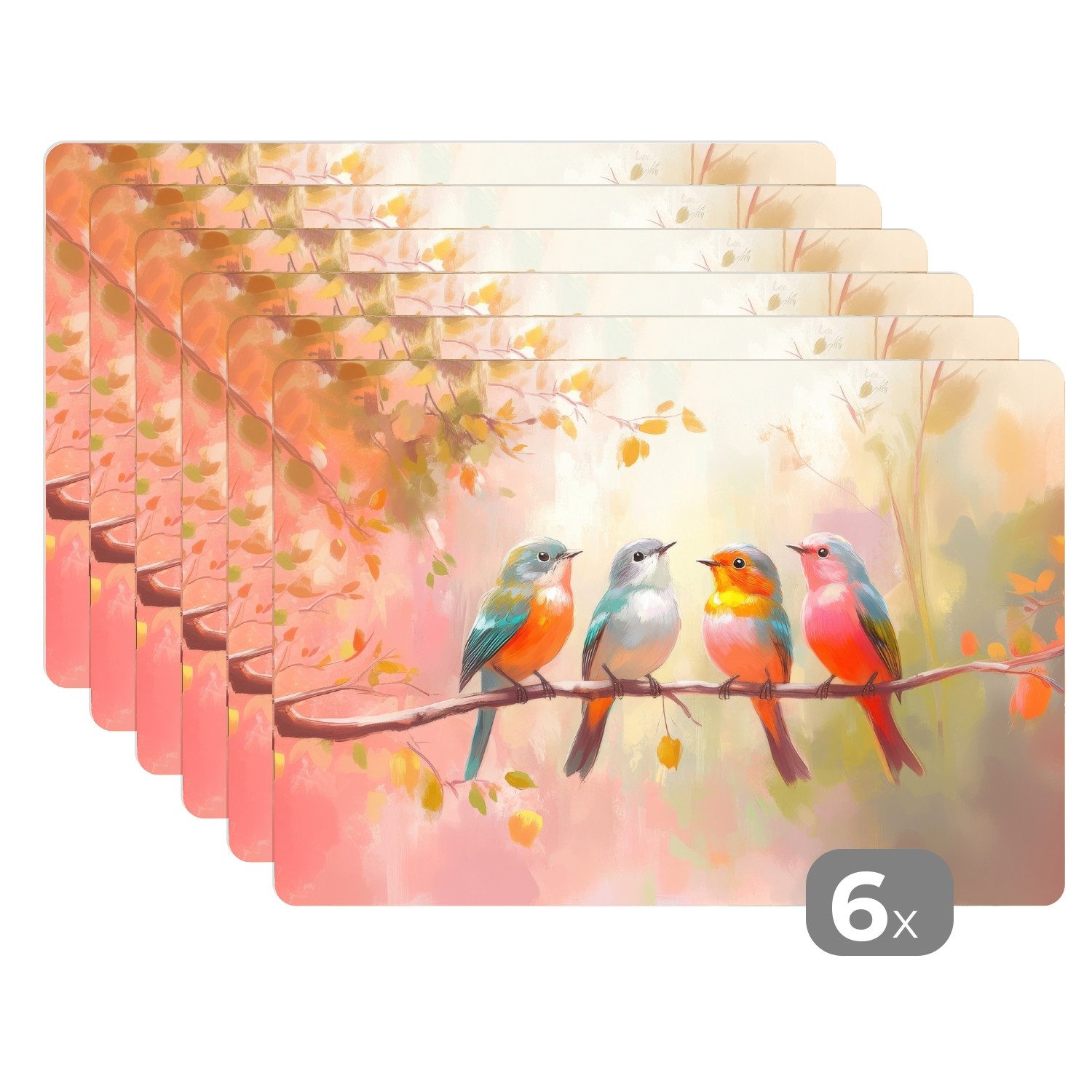 MuchoWow Platzset Vögel - Bunt - günstig online kaufen