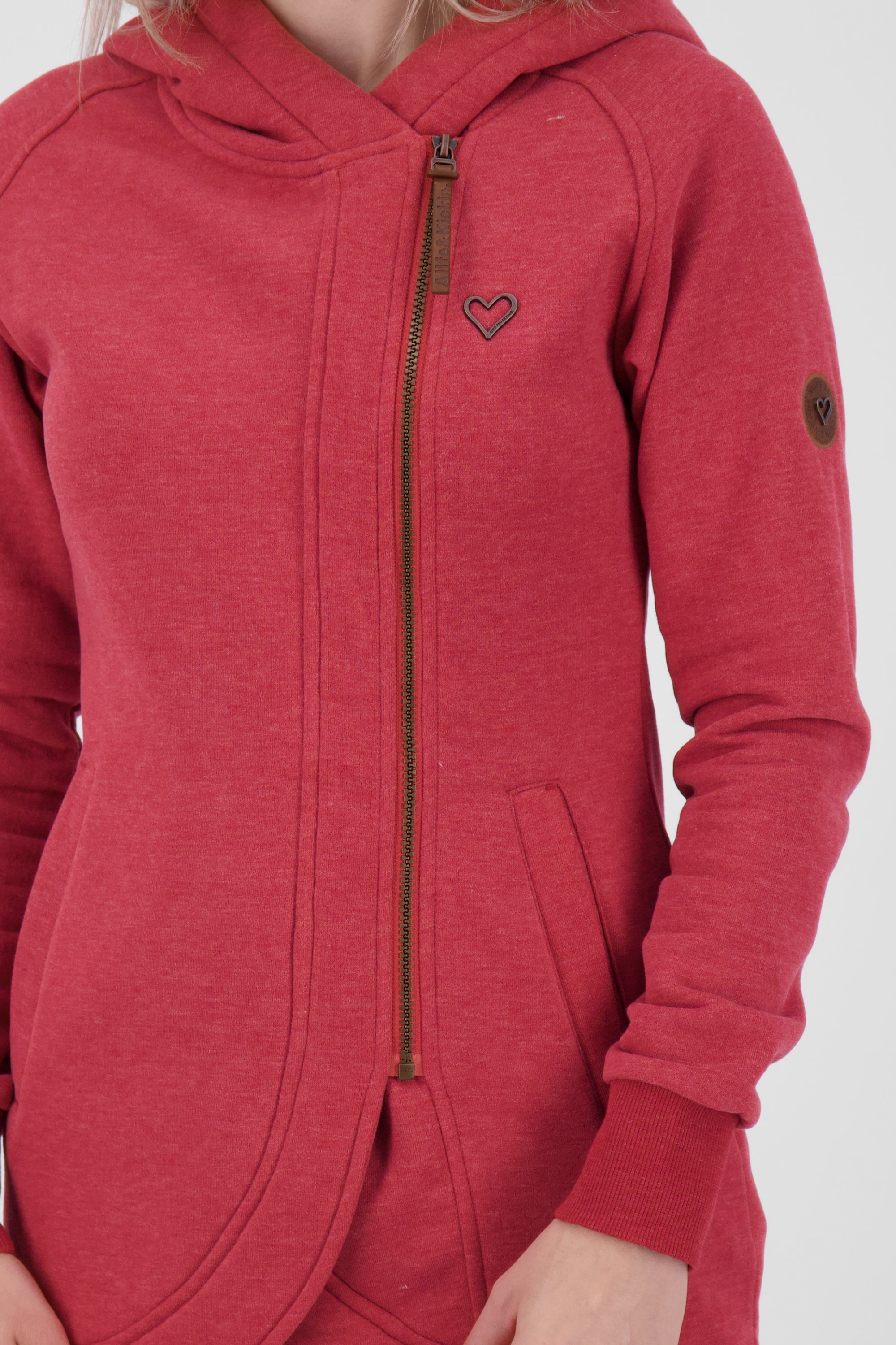 Alife & Kickin melange cranberry Kapuzensweatjacke Kapuzensweatjacke, Sweatjacket Sweatjacke MaryAK A Damen