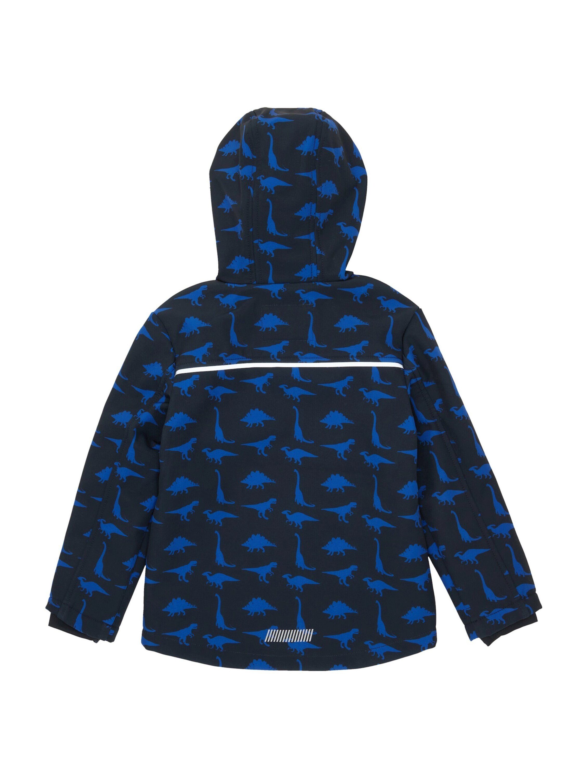 dino softshell navy TAILOR Softshelljacke blue (1-St) TOM print