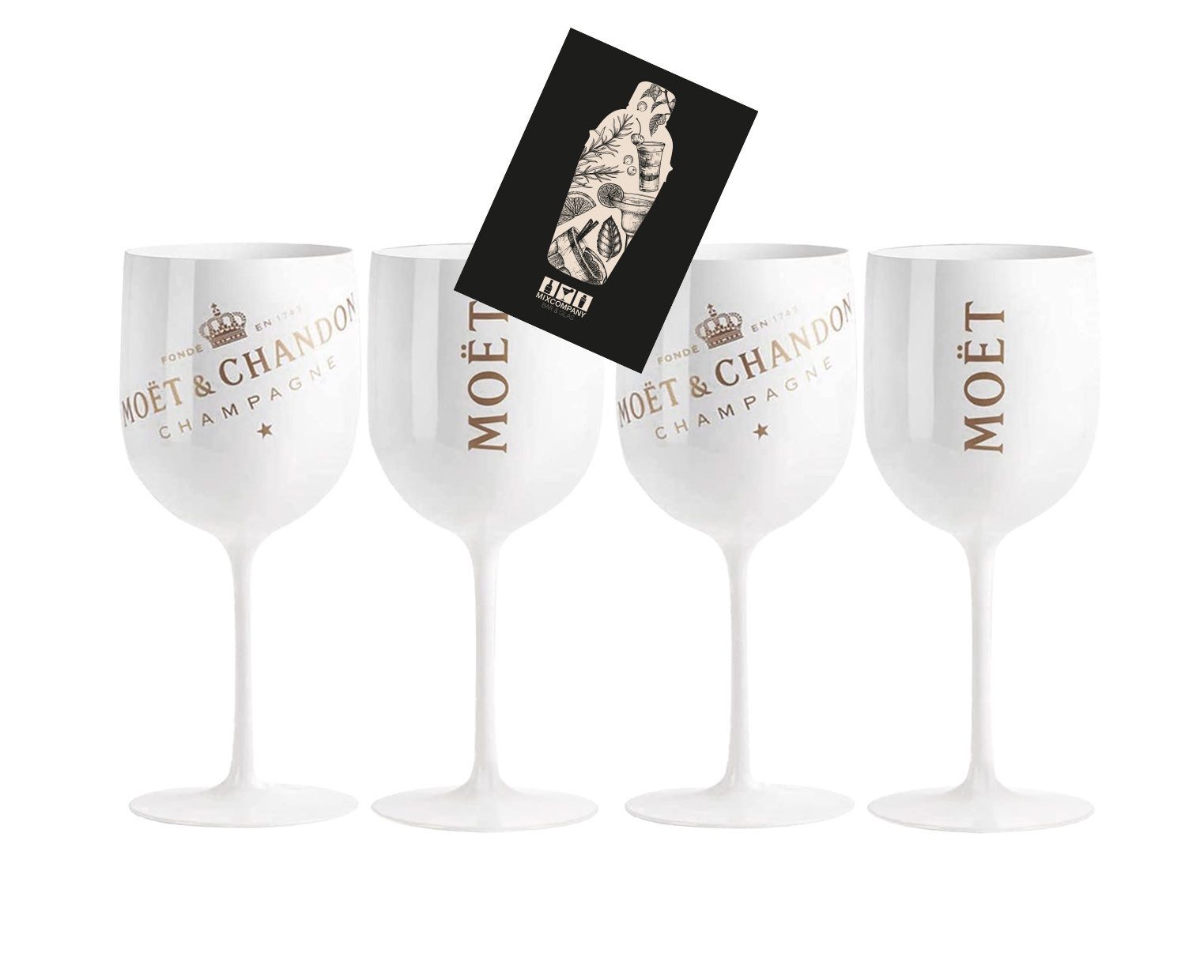 Becher Moet & Chandon 4er Set Ice Imperial Acryl / Hartplastik Glas Champagn