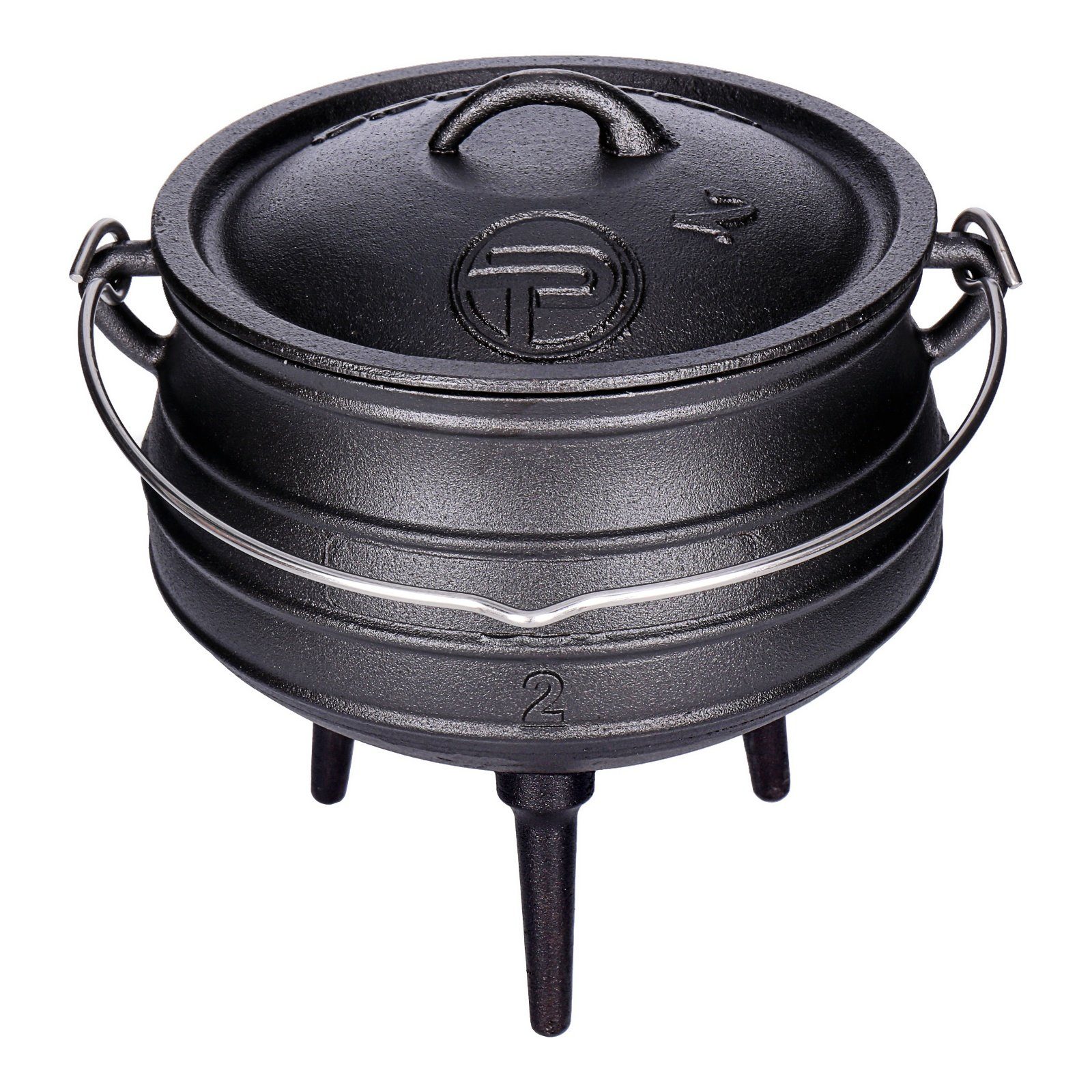 TP Schmortopf Potjie Pot, BBQ Dreifuß Kochtopf, Dutch Oven Kaus Gusseisen, Feuerkess