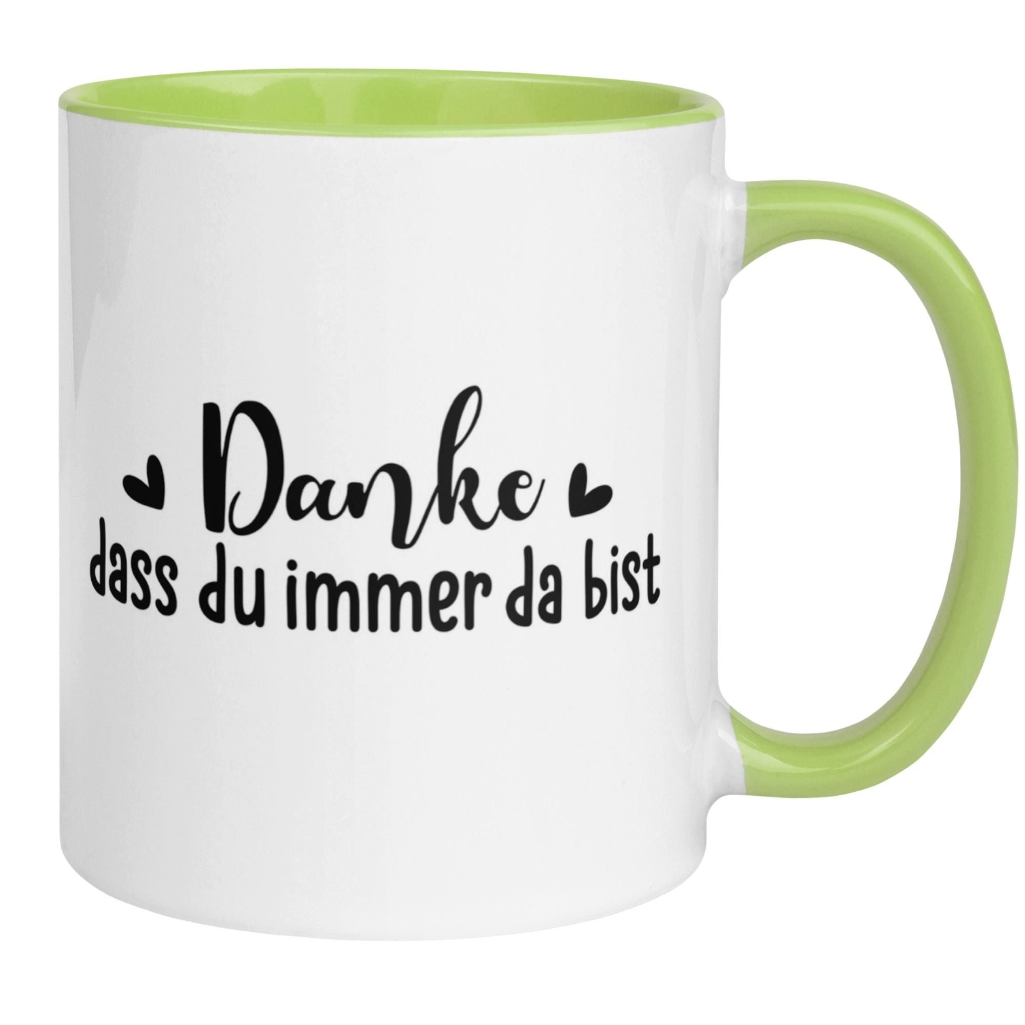Momentals Tasse Danke – „Danke dass du immer da bist“ – Dankeschön Geschenke Freundin, Gratis Versand · Links-&Rechtshänder · Spülmaschinenfest