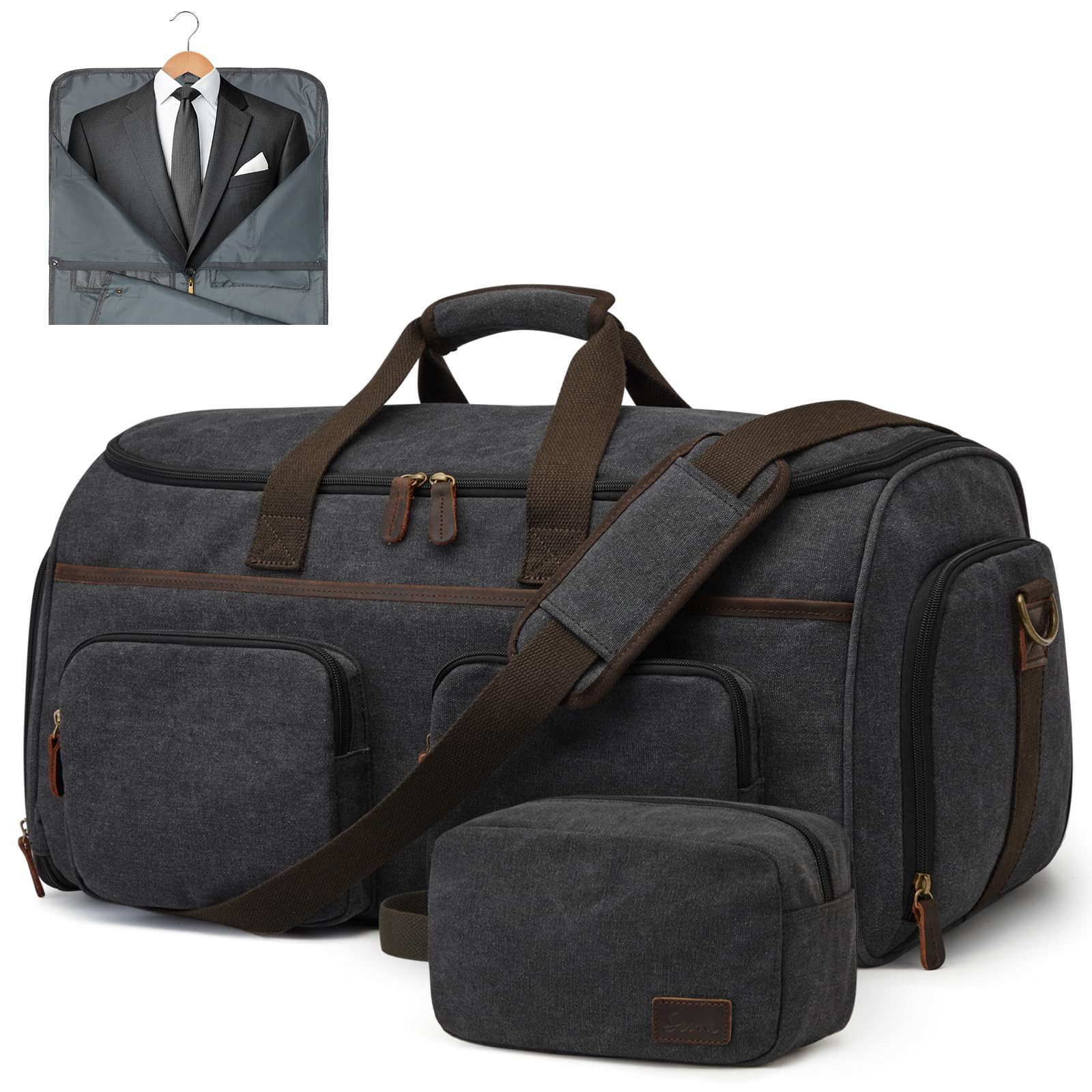 S-ZONE Reisetasche S-ZONE Weekender Reisetasche Tragetasche Anzugtaschen Hängekoffer, Freizeittasche Reisetasche mit Kulturbeutel für Männer und Frauen