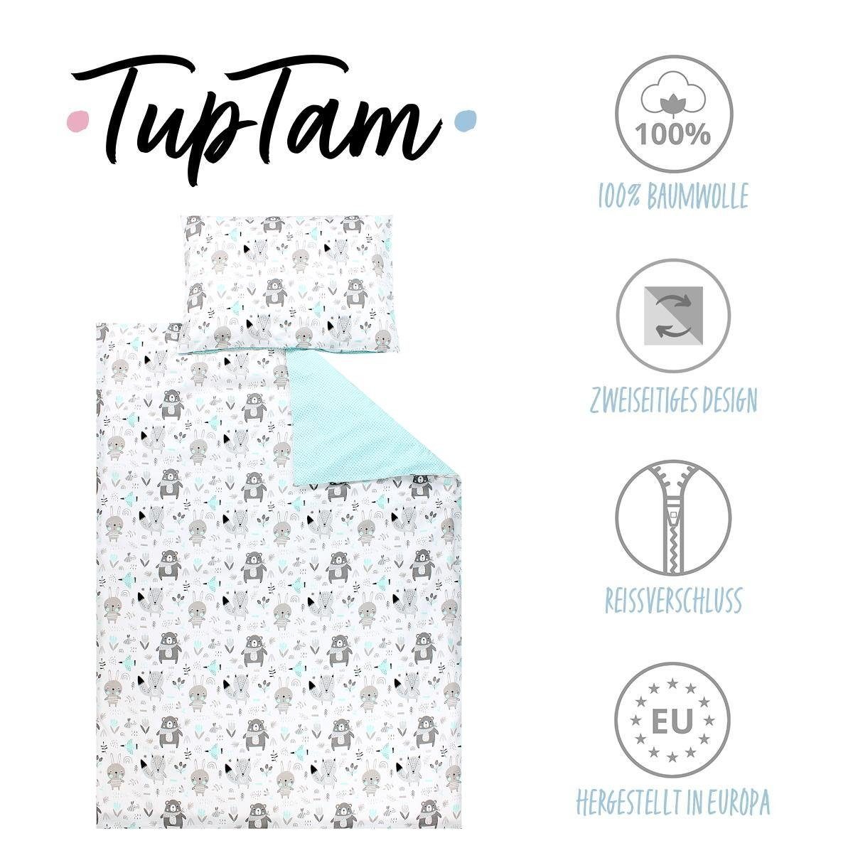 TupTam Kinderbettwäsche TupTam Kinder Bettwäsche Gemustert 2-Teilig Wendebettwäsche