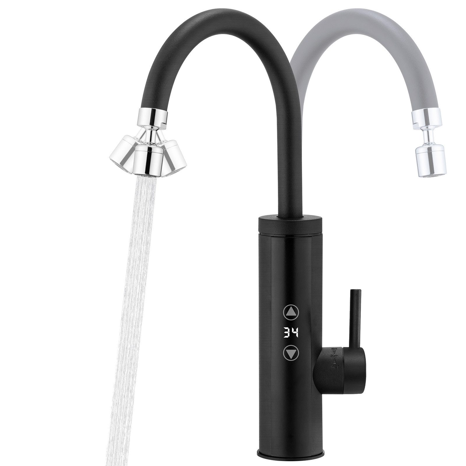 HOMELODY Küchenarmatur mit Durchlauferhitzer, Wasserhahn 360° drehbar,3-Stu günstig online kaufen