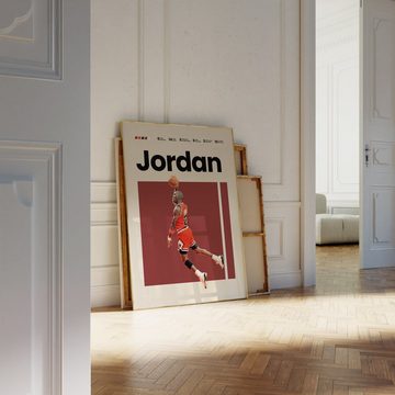 JUSTGOODMOOD Poster Premium ® Michael Jordan · Basketball · ohne Rahmen