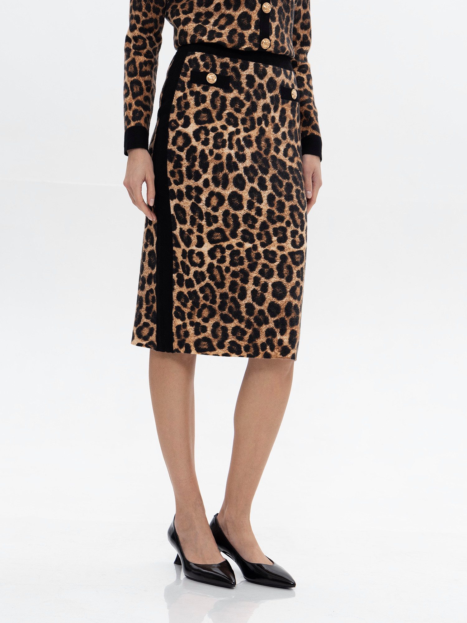 Passioni Midirock mit Animalprint