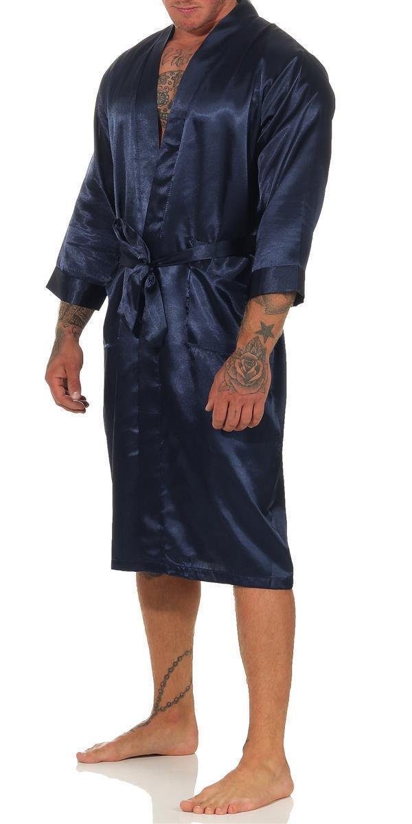 EloModa Morgenmantel Herren Morgenmantel Robe Bathrobe Bademantel Satin, M günstig online kaufen