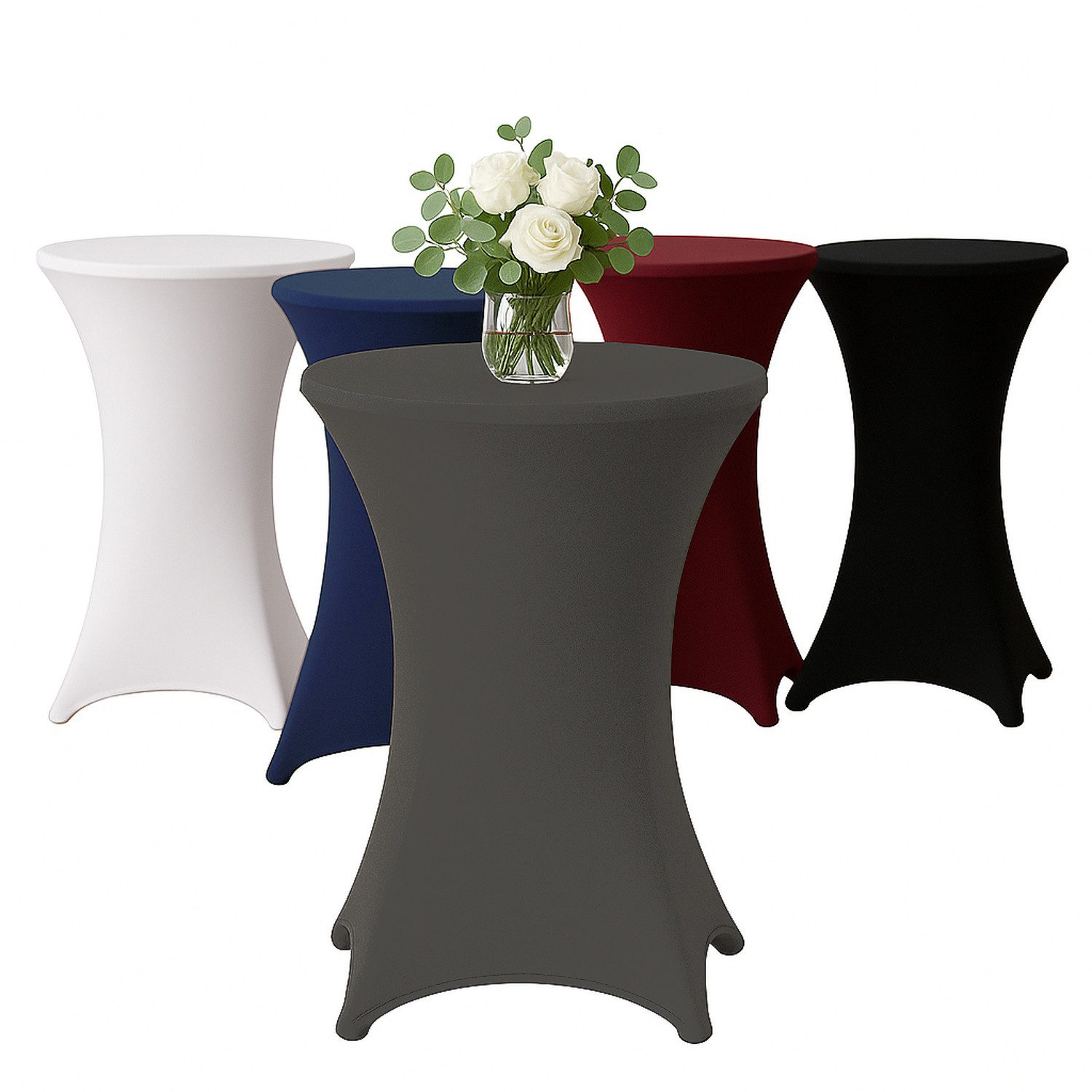 EXKLUSIV HEIMTEXTIL Stehtischhusse, Material: 90 % Polyester 10% Elasthan, ca. 140 g/m²