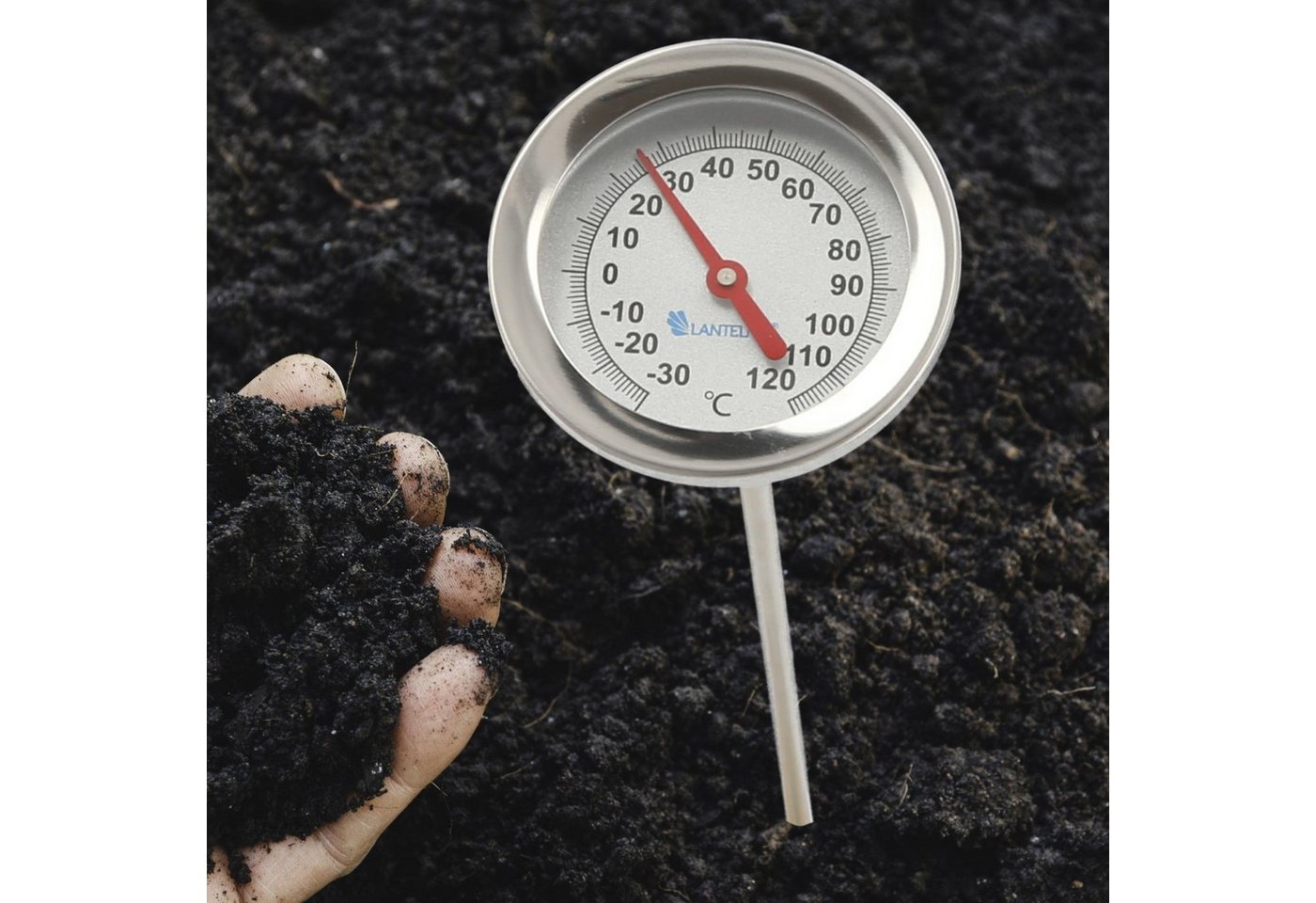 Thumbnail - Lantelme Kompostbeschleuniger 120 Grad Kompostthermometer 30cm, (1-St., 8208), Edelstahl 30cm und 50cm