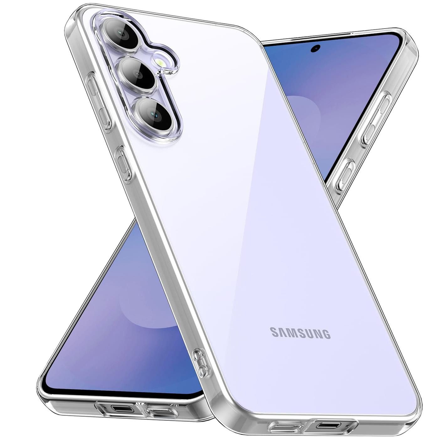 CoolGadget Handyhülle Silikon Handy Hülle Slim für Samsung Galaxy S25 FE, dünne TPU Schutzhülle Case in transparent / durchsichtig