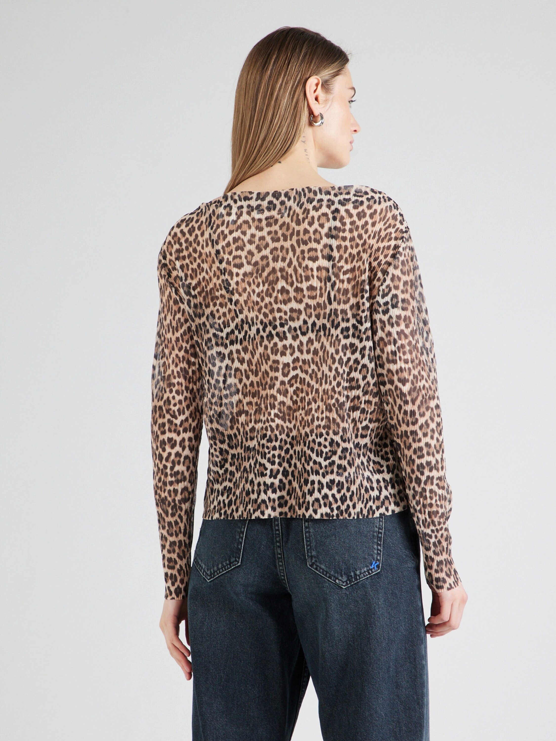 RICHROYAL Langarmshirt (1-tlg) Plissee