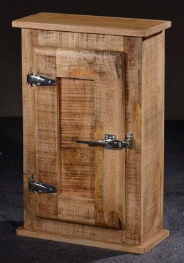 SIT Hängeschrank Frigo Mangoholz im Antik-Look mit Kühlschrankgriffen, Breite 45 cm