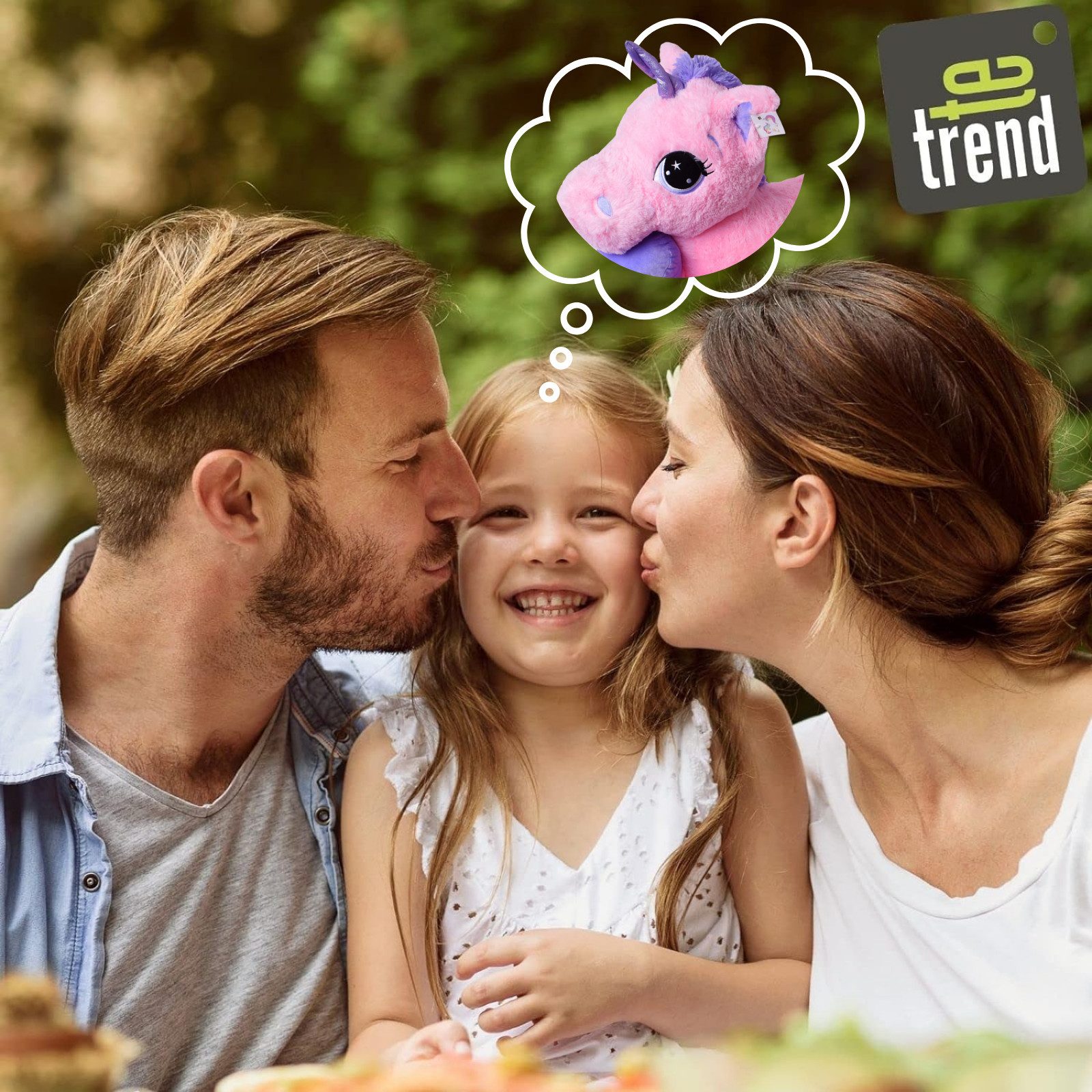 TE-Trend Kuscheltier Einhorn 110cm XXL Plüschtier Stofftier Pferd Rosa (ges günstig online kaufen