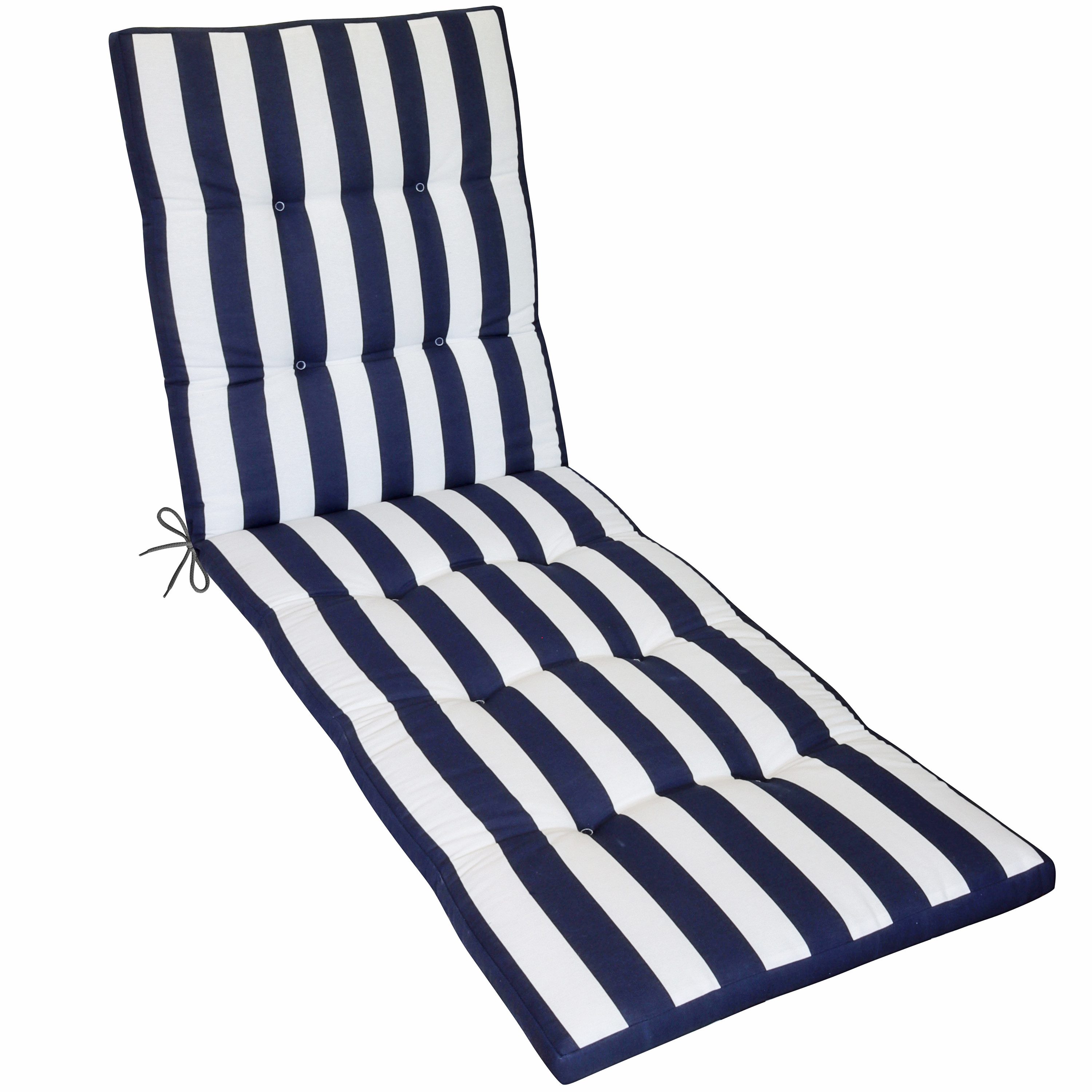 Herlag Liegenauflage Mia, Auflage Gartenliege 200x60x5cm Easy-Drop Bänder