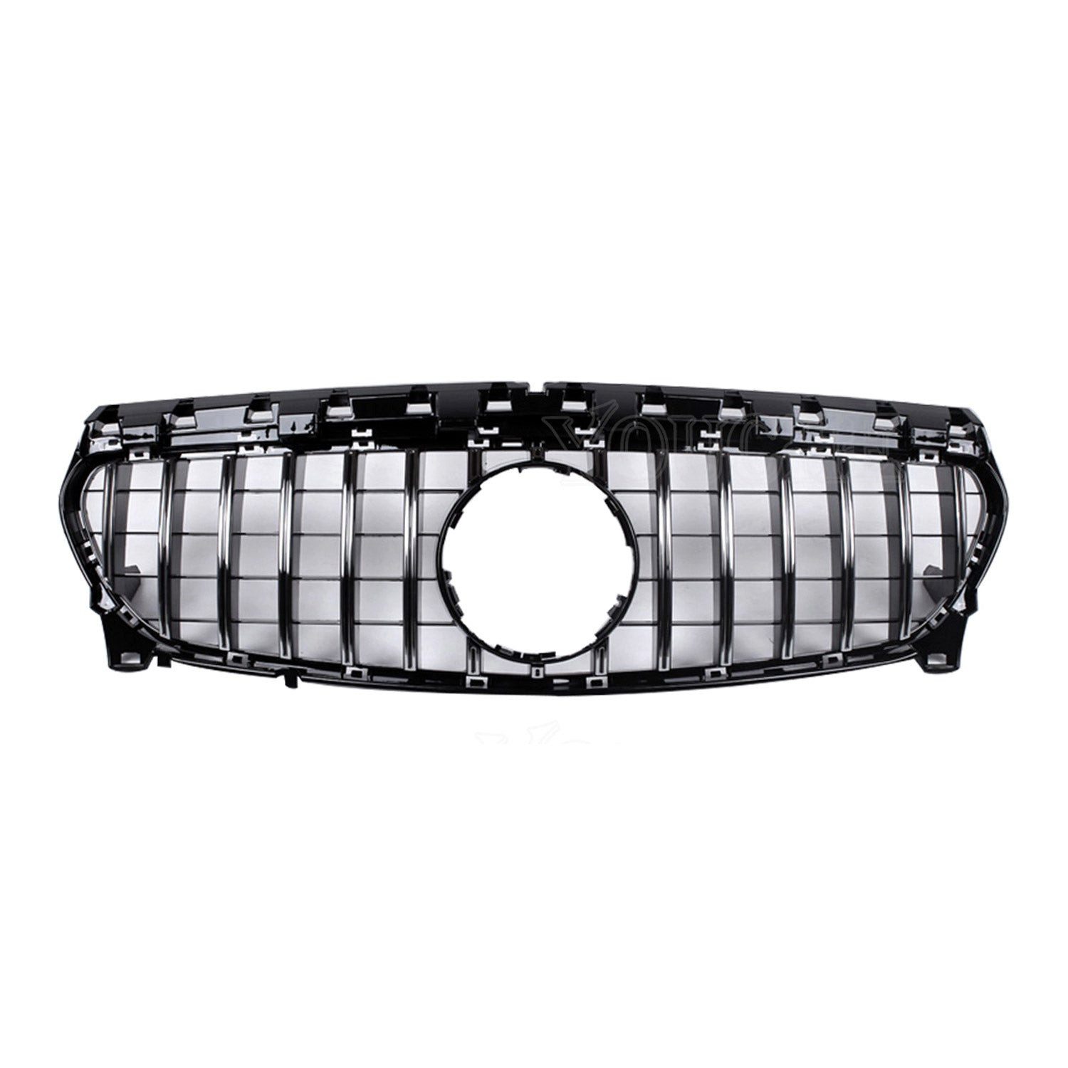 OMAC Frontstoßstange 2013-2019 Mercedes CLA Coupe C117 Kühlergrill Frontgrill Silber, 1-St.