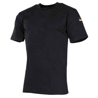 MFH T-Shirt MFH BW Tropenunterhemd, Klett, Nationalitätsabzeichen, schwarz (1-tlg) Atmungsaktiv