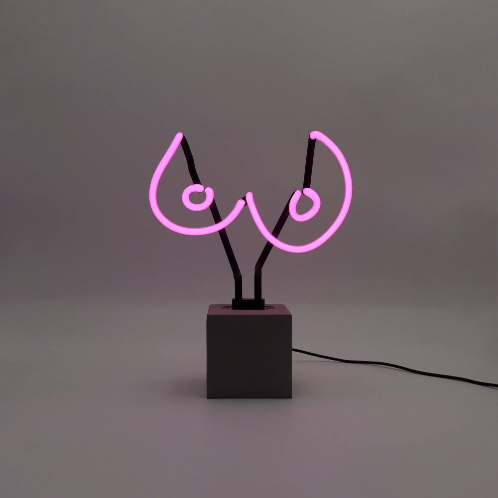 TOM NEON Dekolicht "Brüste" Glas Stand-Neon Geschenkidee Neinlampe, TOM NEON, Neonlampen, Neon Pink, Handgefertigt