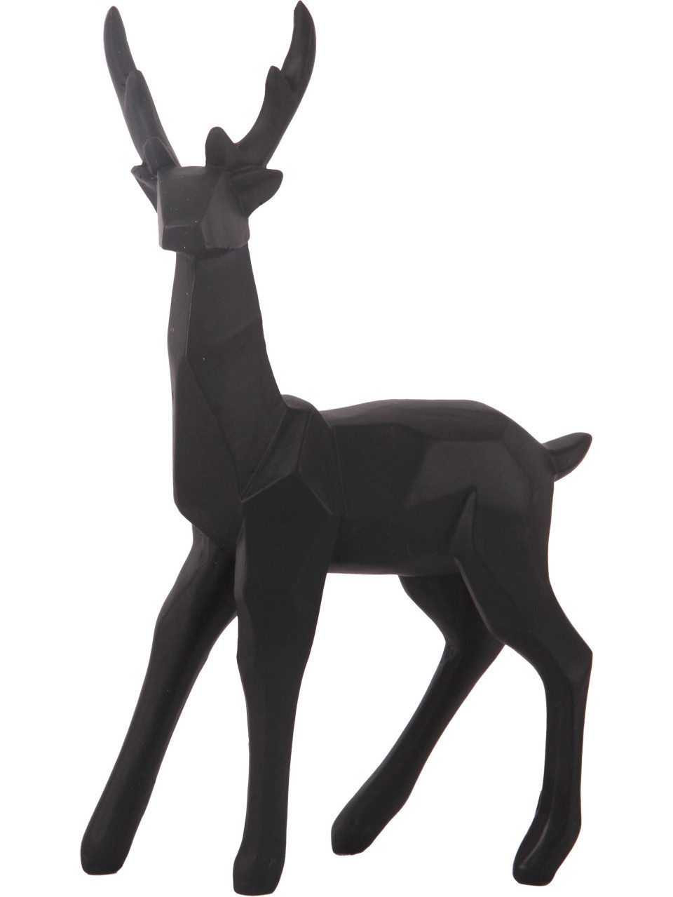 Trend Line Weihnachtsfigur Dekofigur Rentier Polyresin 14 x 10 cm schwarz