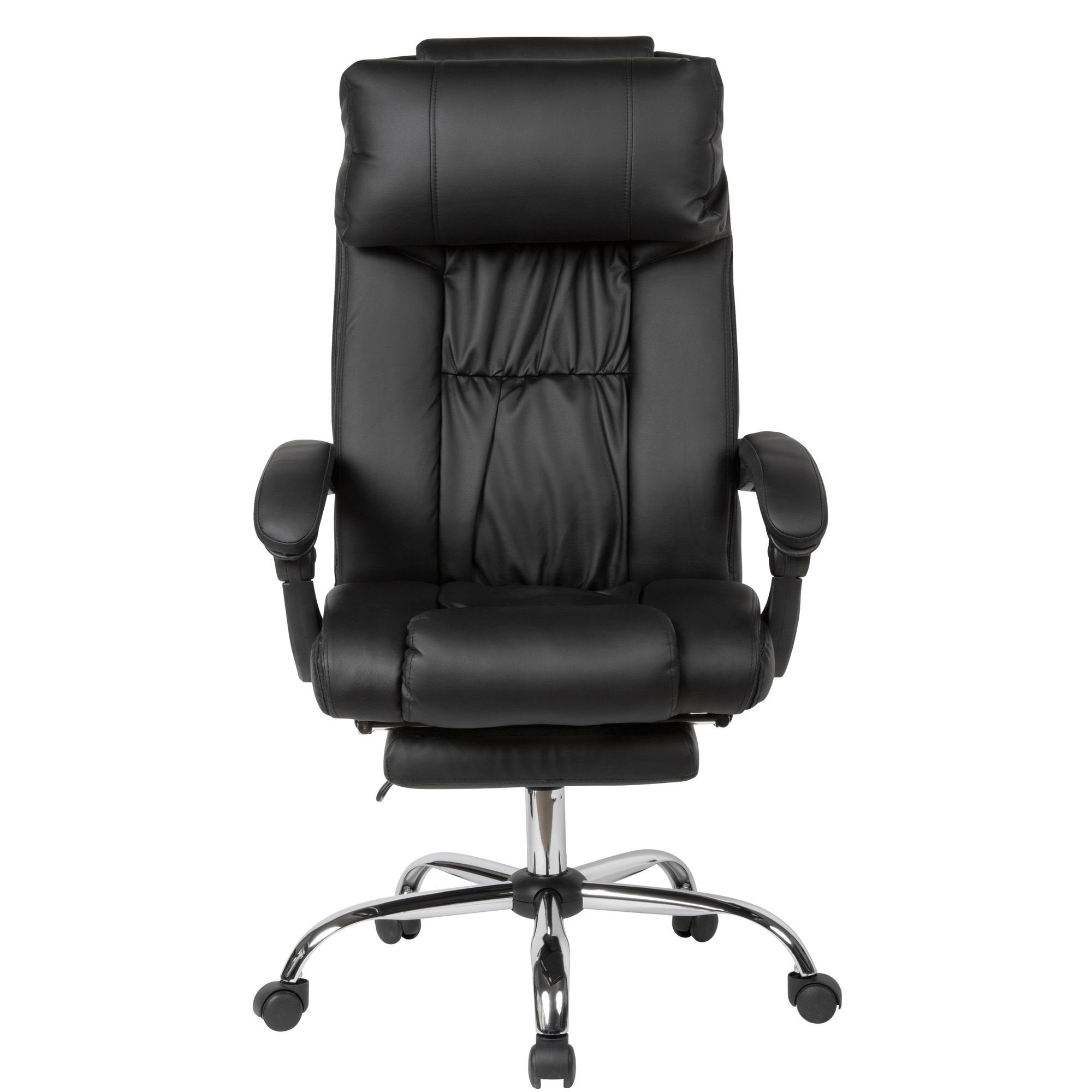 Amstyle Chefsessel »SPM1.410«, Schreibtischstuhl Bezug Kunstleder Schwarz  Arbeitsstuhl bis 110 kg, Bequemer Büro-Drehsessel mit ausziehbarer  Fußstütze online kaufen | OTTO