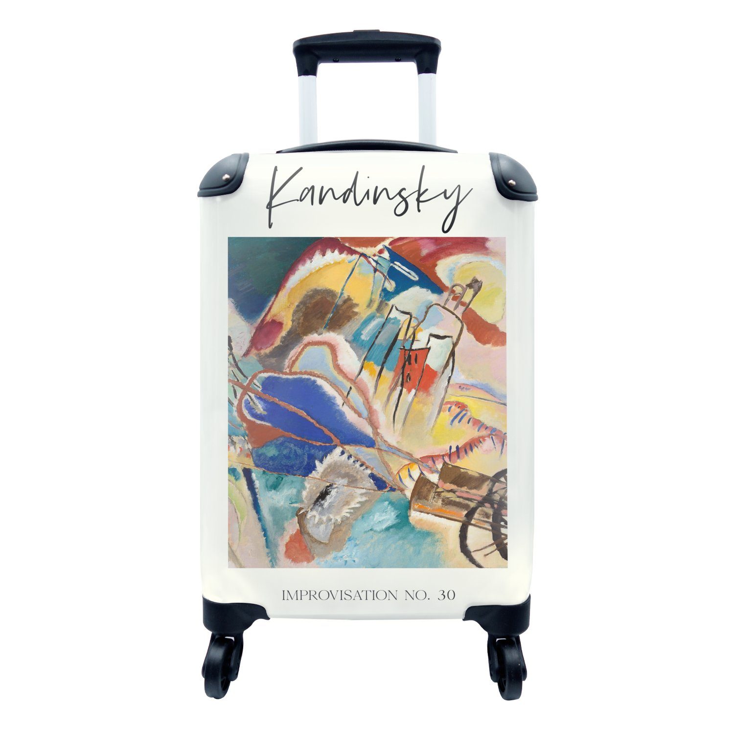 MuchoWow Handgepäckkoffer Improvisation Nr. 30 - Kandinsky - Malerei, 4 Rollen, Reisetasche mit rollen, Handgepäck für Ferien, Trolley, Reisekoffer