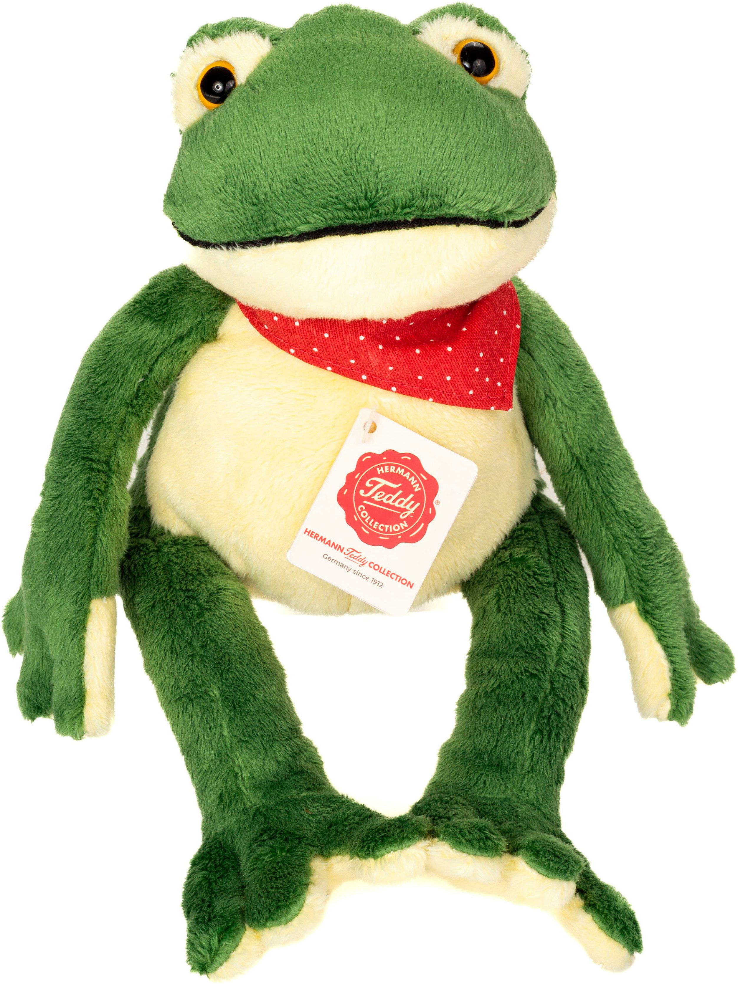 Teddy Hermann® Kuscheltier Schlenkerfrosch 28 cm