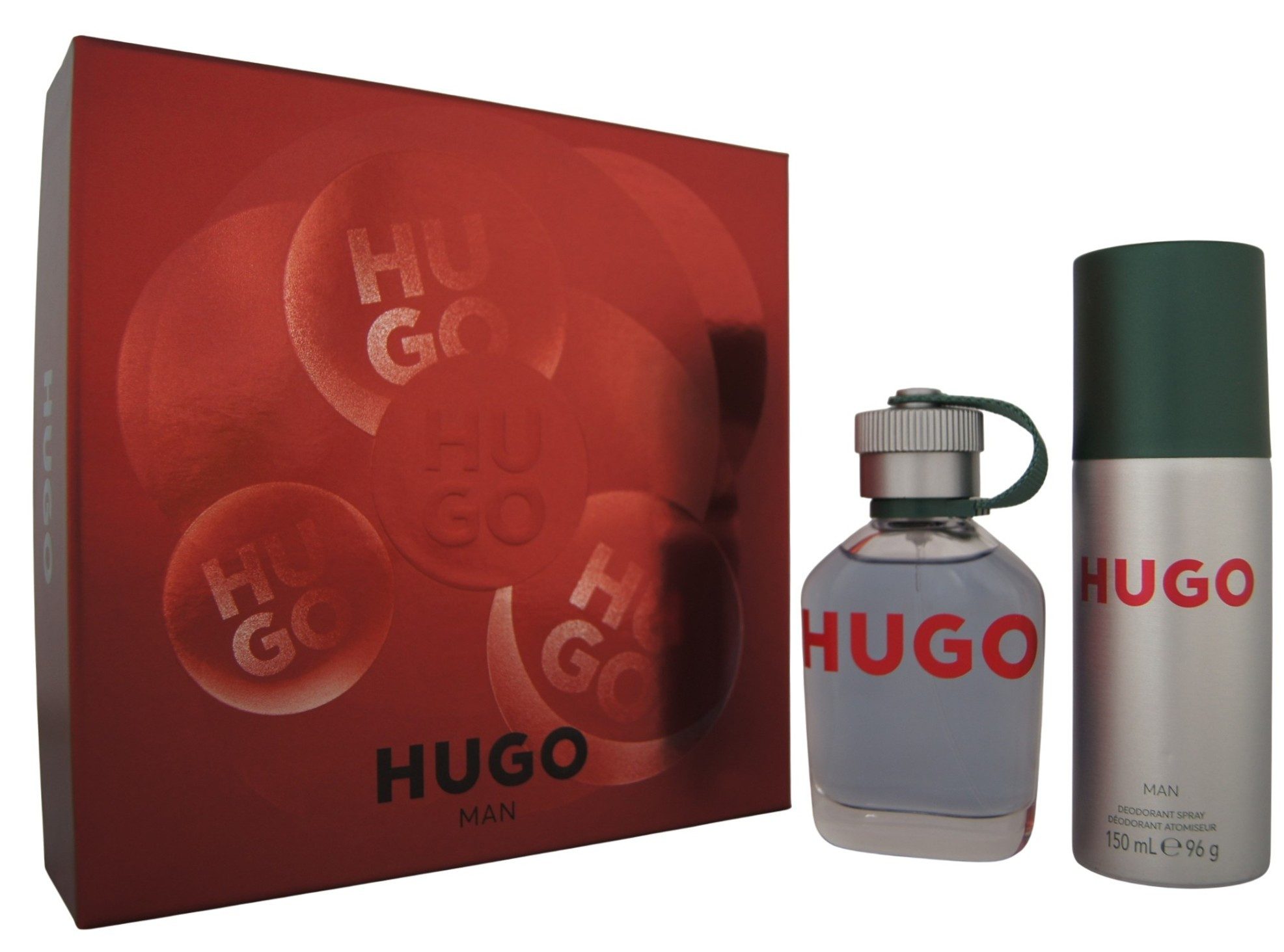 BOSS Duft-Set Boss Hugo Man Eau de Toilette edt 75ml + Deodorant Spray 150ml, 1-tlg.