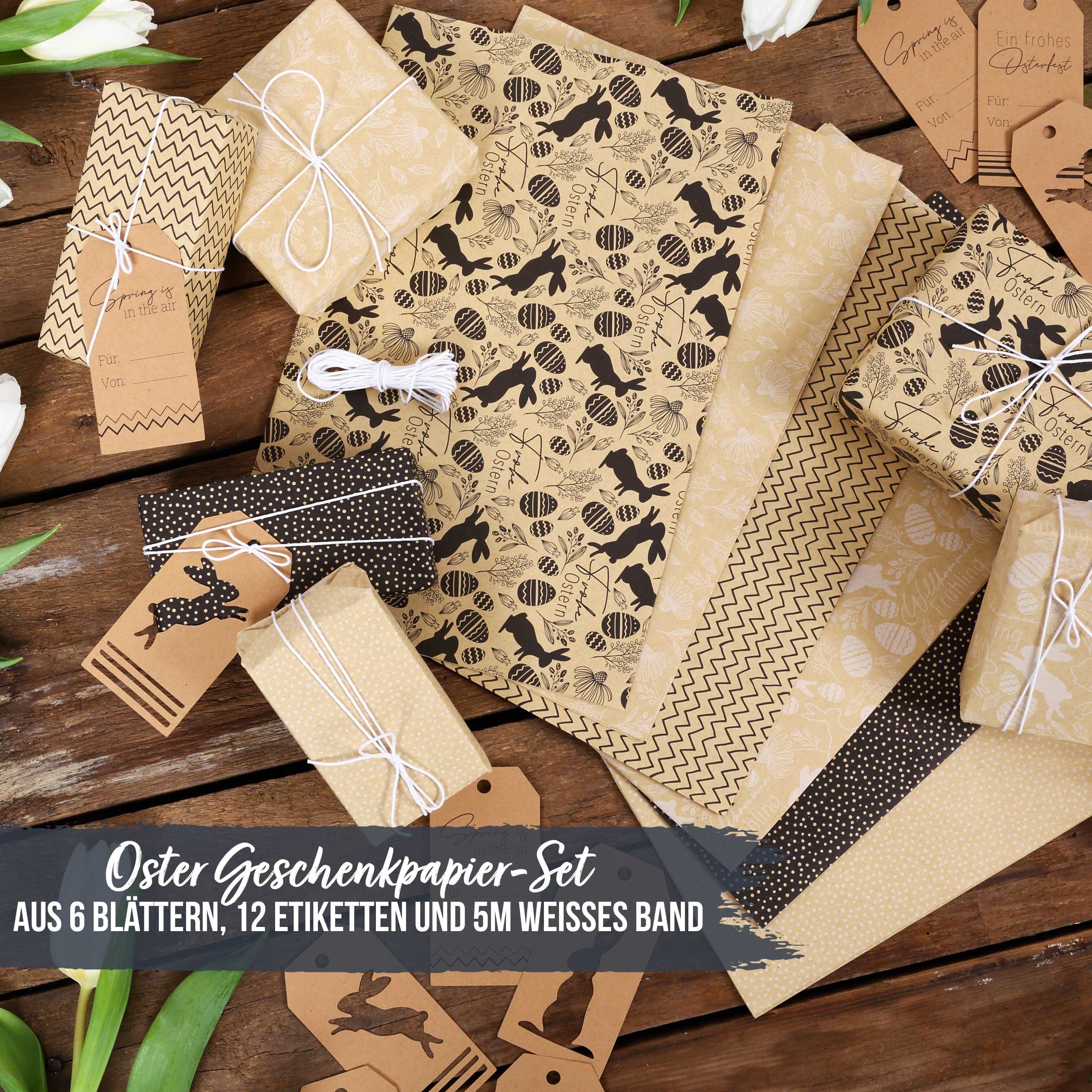 PAPIERDRACHEN Geschenkpapier Geschenkpapier Set 1 zu Ostern