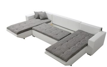 Fun Möbel Wohnlandschaft Wohnlandschaft Sofa NINO XL mit Schlaffunktion, inkl. Zierkissen und Rückenkissen, Mit Bettkasten
