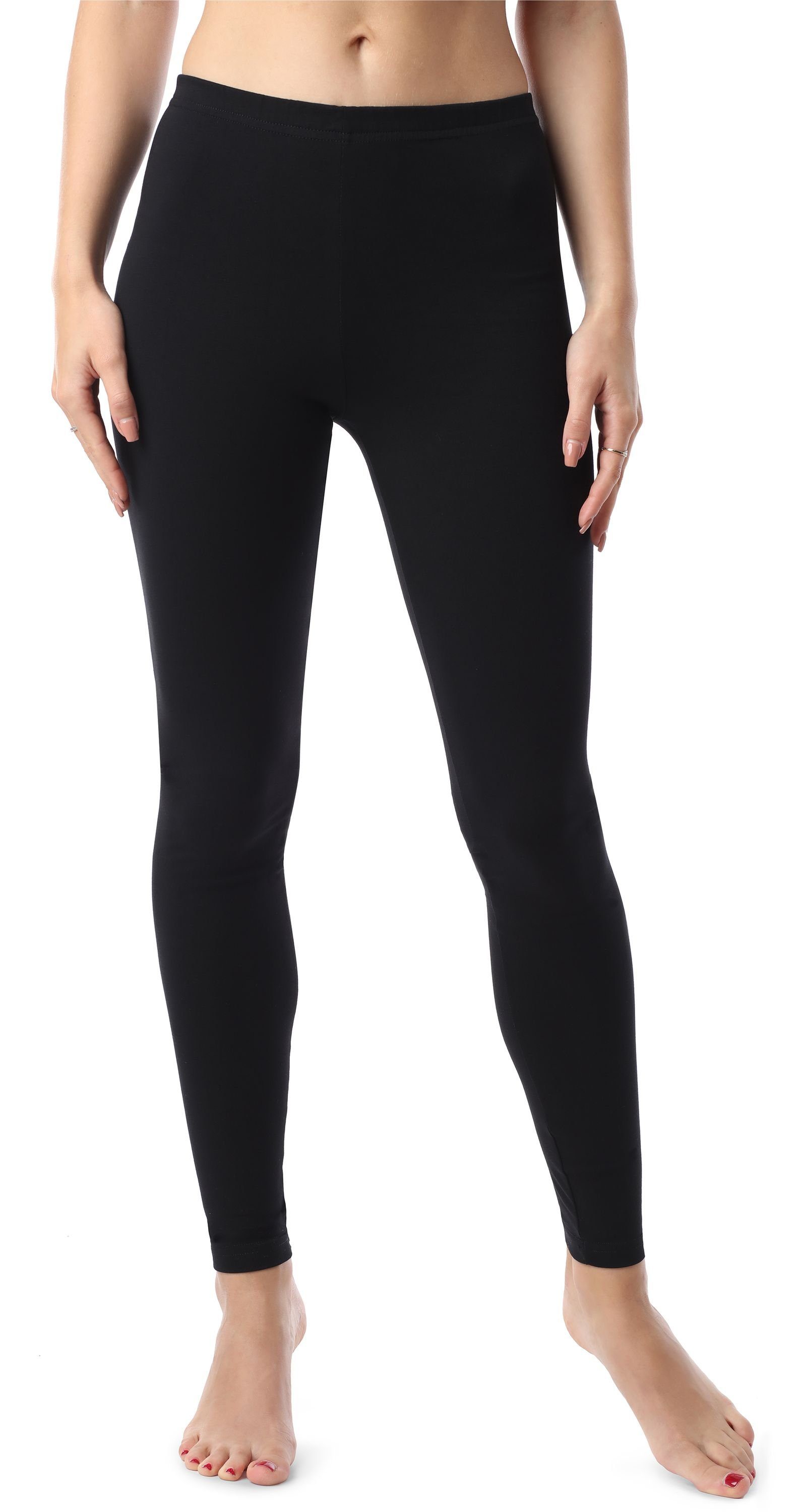 Bellivalini Leggings Damen Lange Leggings aus Bio-Baumwolle BLV50-183 (1-tlg) elastischer Bund